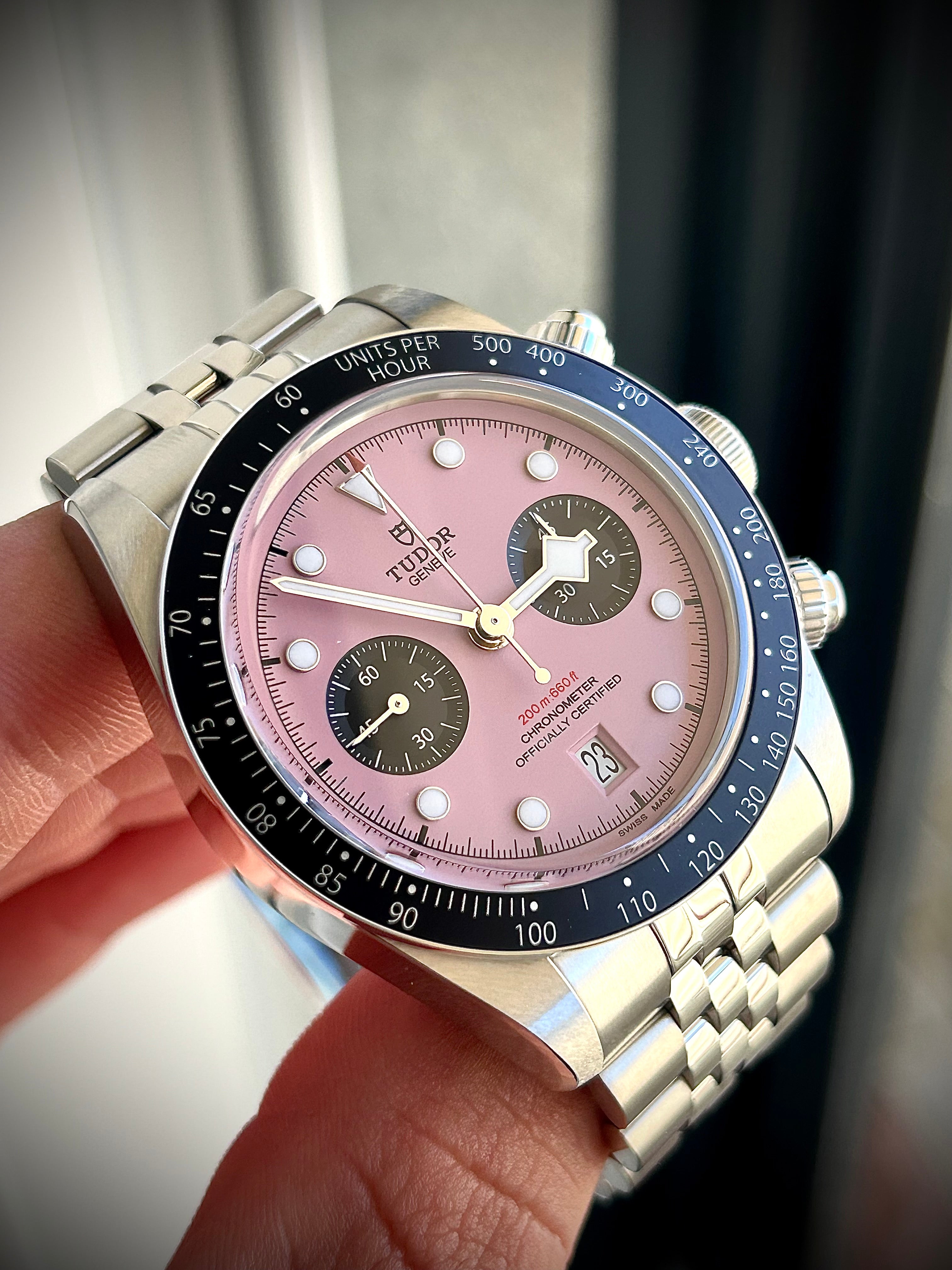 2024 TUDOR BLACK CHRONO PINK 
INTER MIAMI EDITION, FULL SET, INC GST