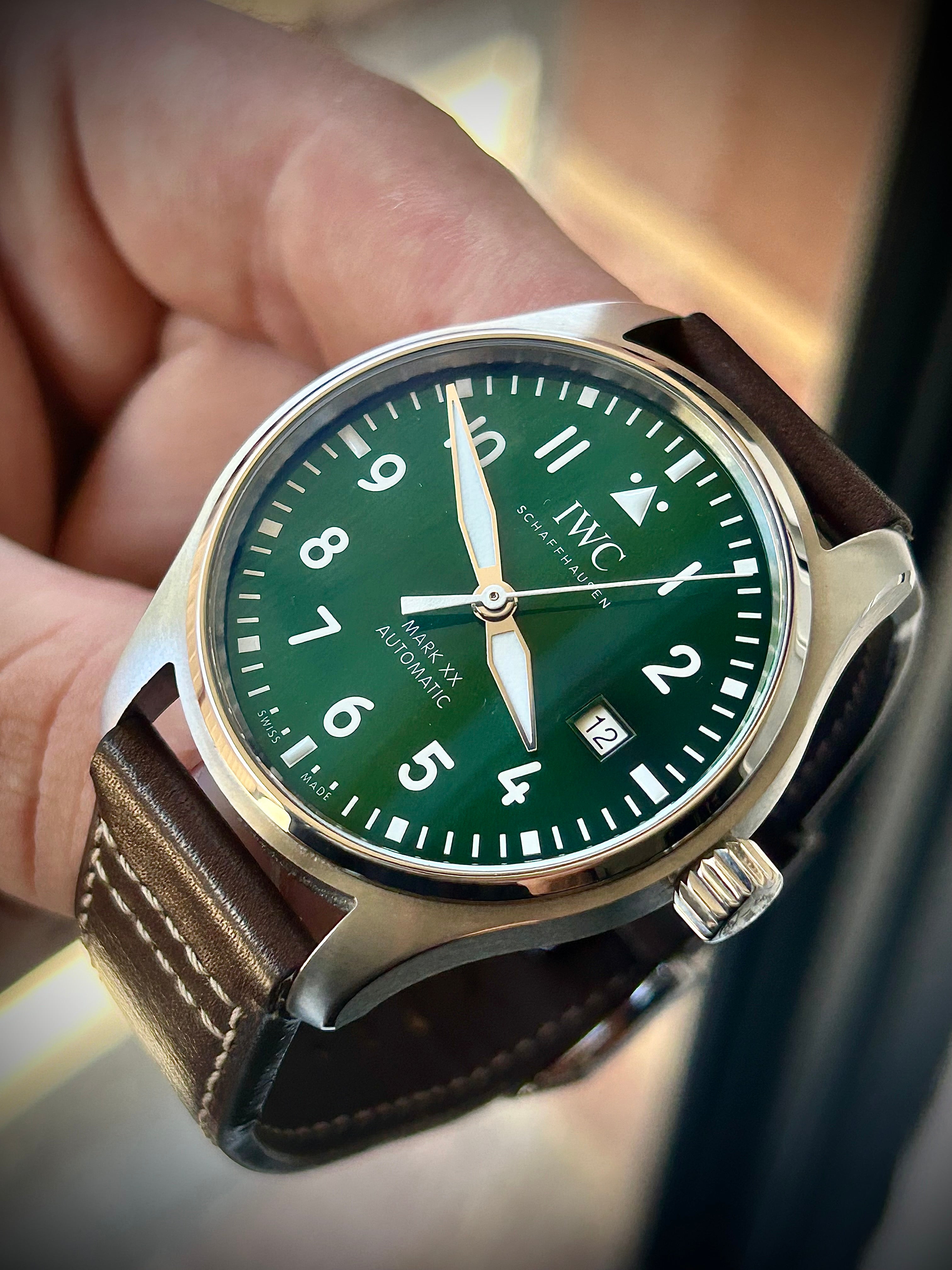 2024 IWC PILOTS WATCH MARK XX, GREEN DIAL, IW328305, FULL SET, INC GST