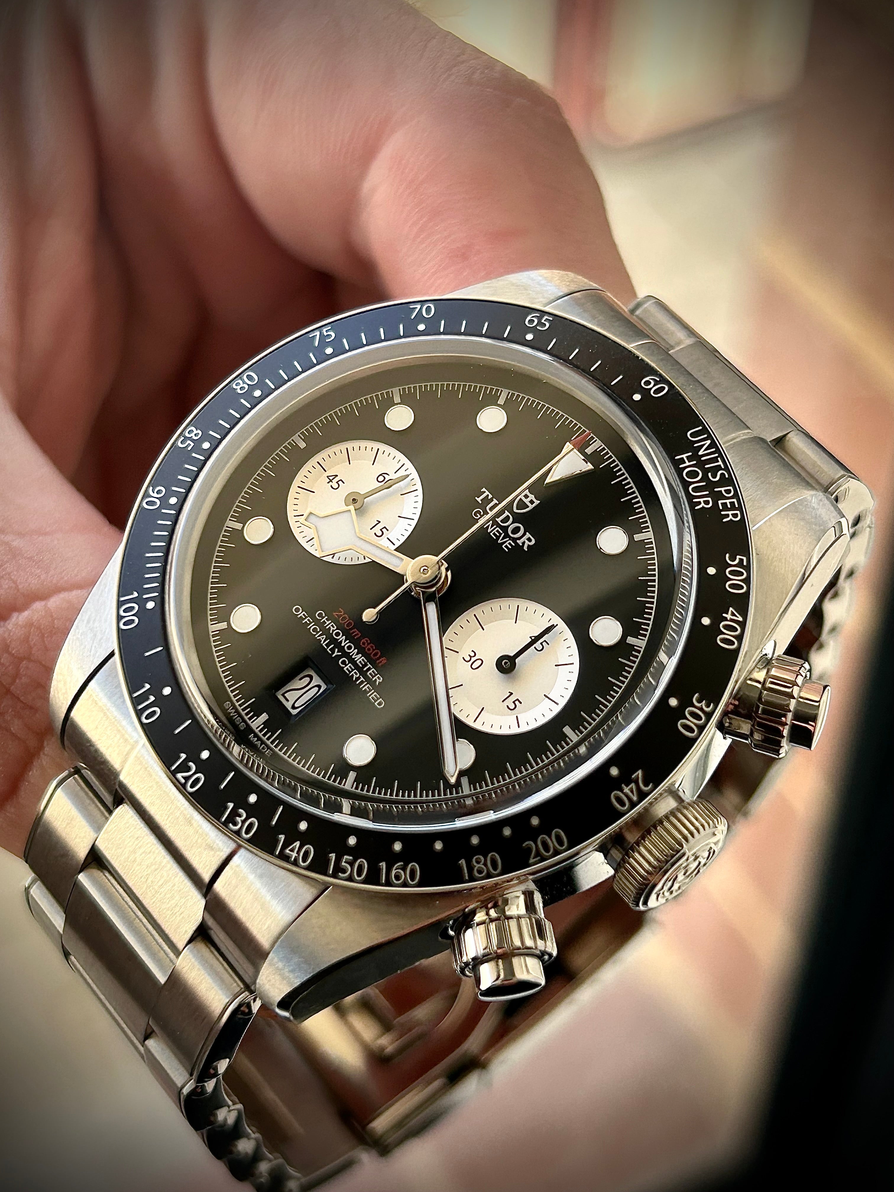 2022 TUDOR BLACK CHRONO “REVERSE PANDA”, FULL SET, INC GST