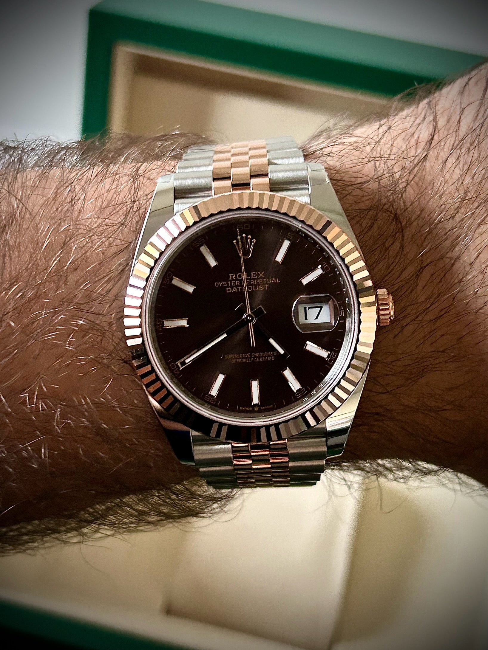 2025 ROLEX DATEJUST 41, CHOCOLATE DIAL, 126331, FULL SET, INC GST