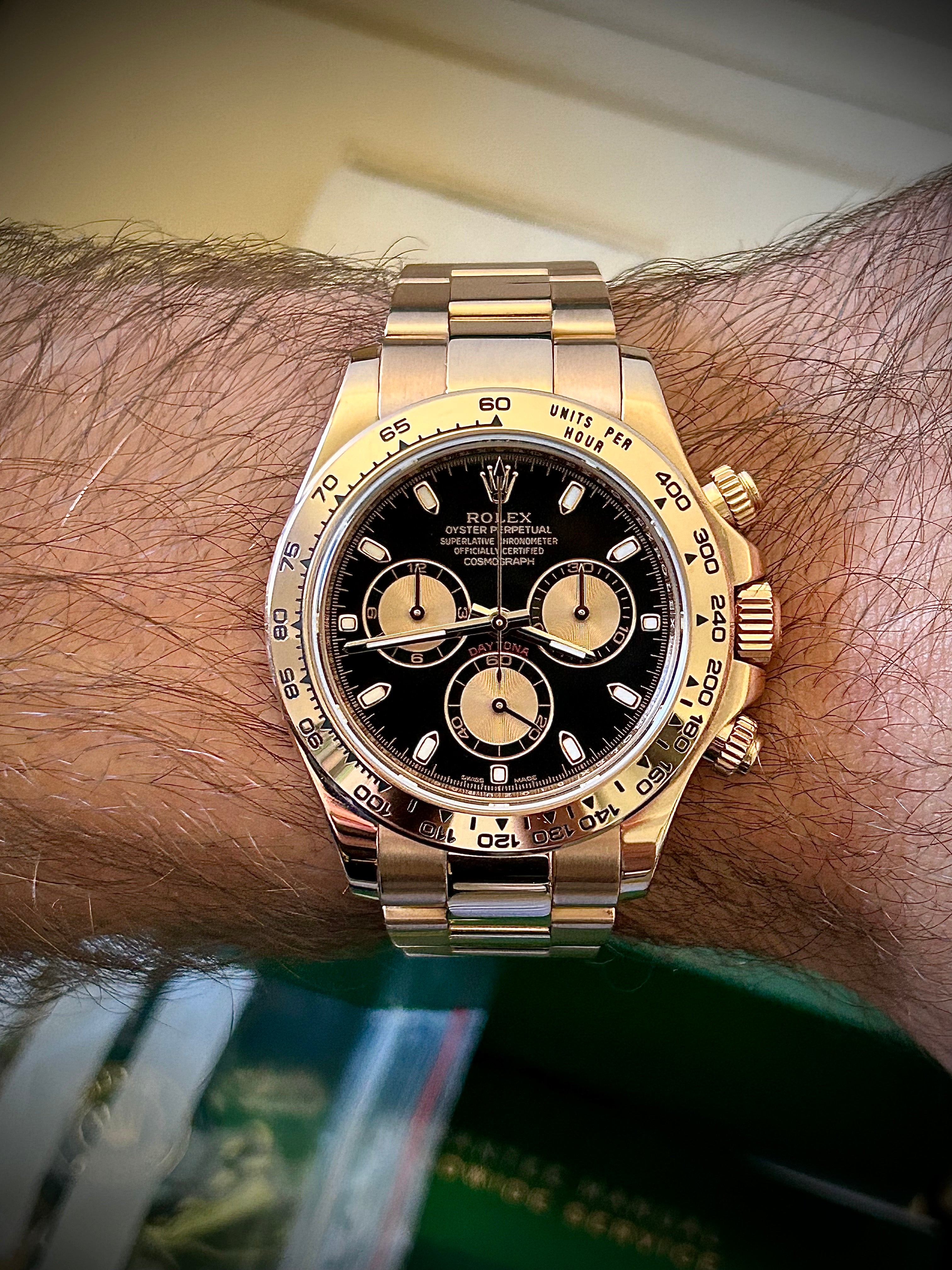 2016 ROLEX DAYTONA, FULL ROSE GOLD, 116505, FULL SET, INC GST