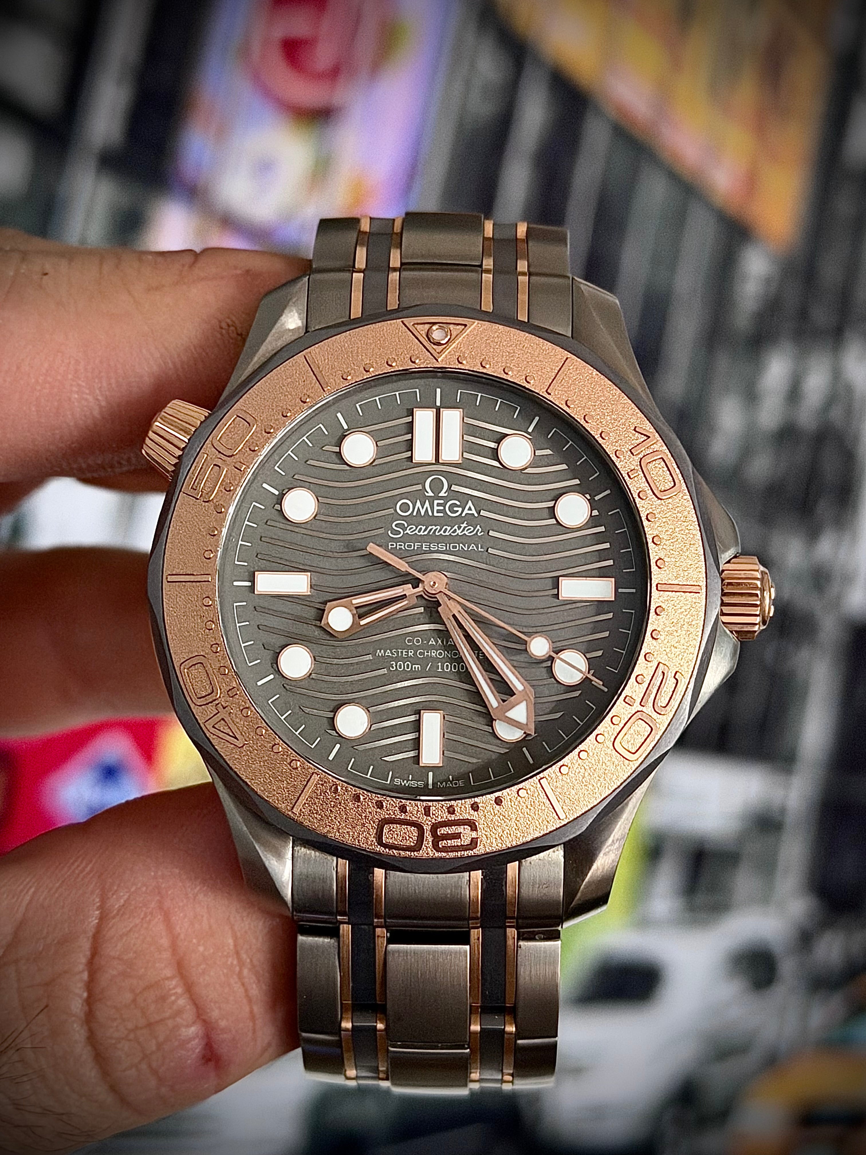 2022 OMEGA SEAMASTER DIVER 300M, LIMITED EDITION, TANTALUM, TITANUM & SEDNA GOLD, 210.60.42.20.99.001, FULL SET, INC GST