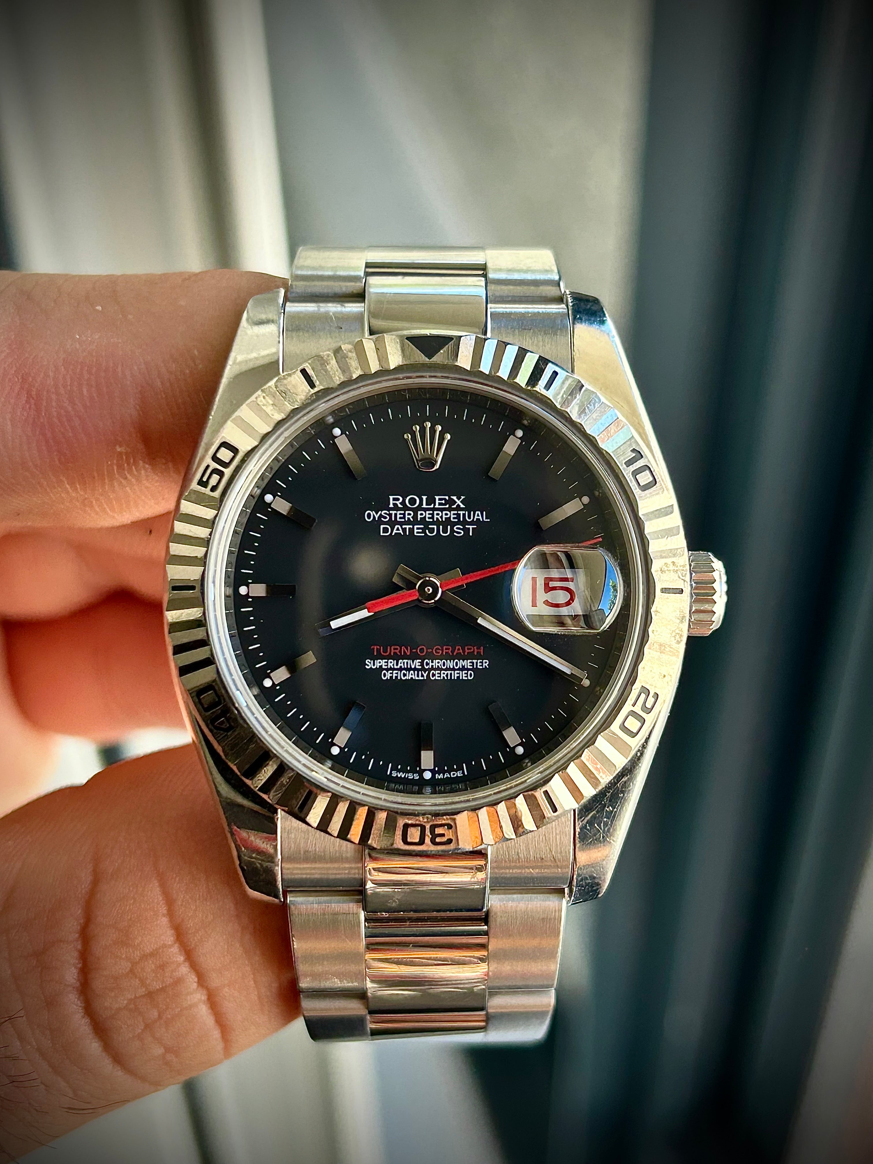 2007 ROLEX DATEJUST TURN-O-GRAPH, 116264, “THUNDERBIRD”, WATCH AND BOX