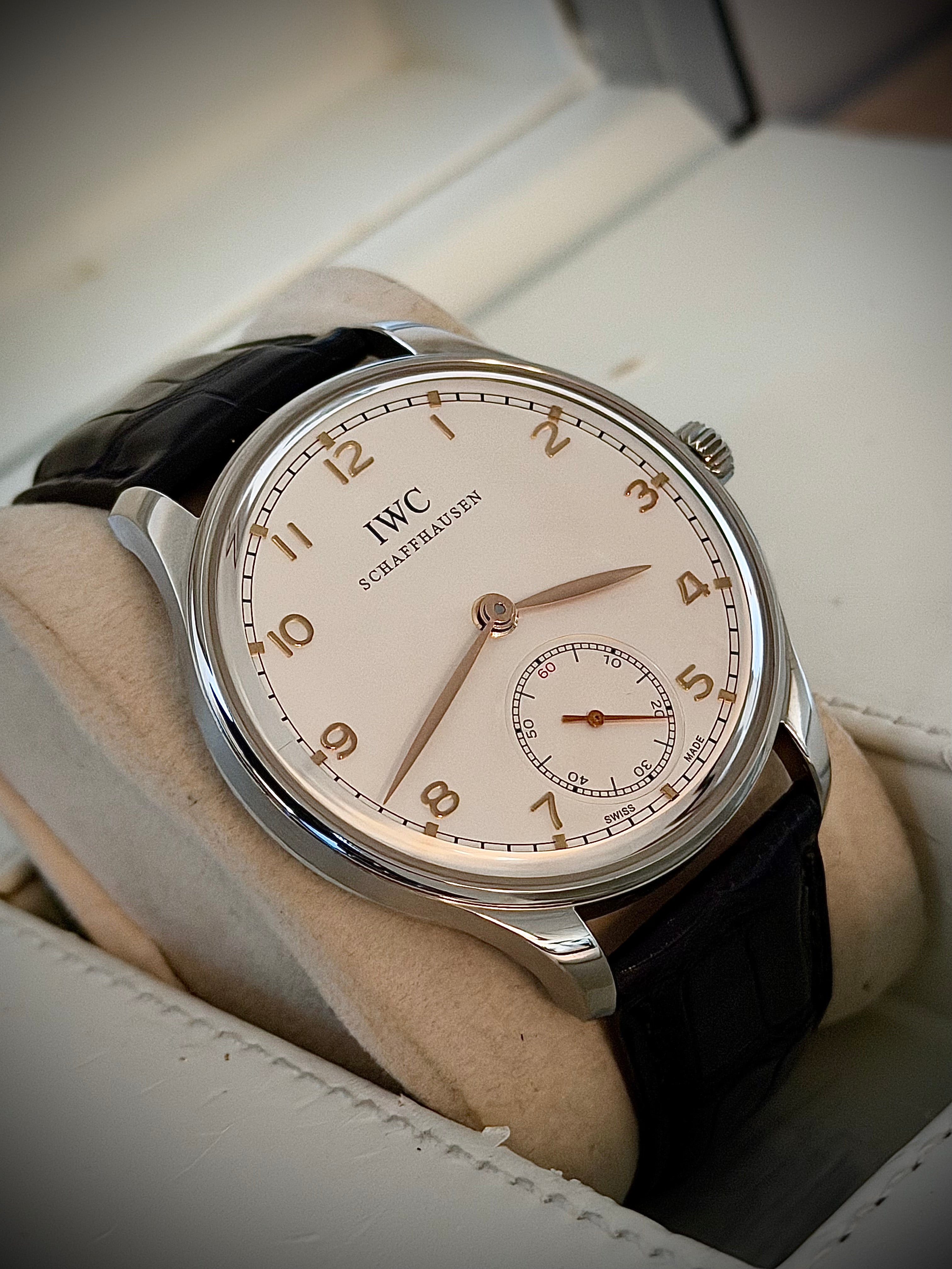 2013 IWC PORTUGUESE HAND-WOUND, IW545408, BOX & PAPERS, WITH ORIGINAL INVOICE, INC GST