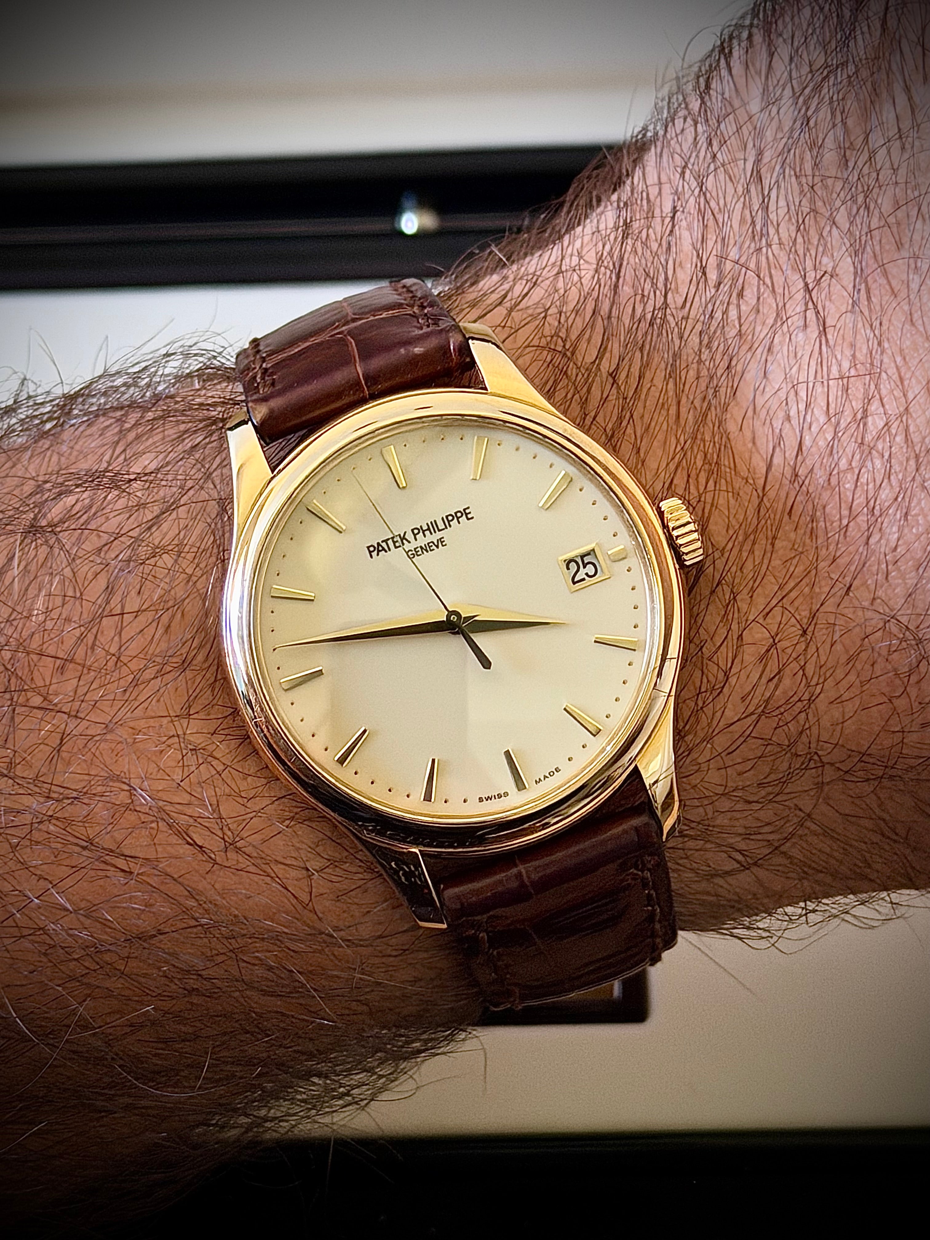 2013 PATEK PHILIPPE CALATRAVA, 5227J-001, 18CT YELLOW GOLD, FULL SET, PATEK SERVICED, ORIGINAL PURCHASE RECEIPT, INC GST