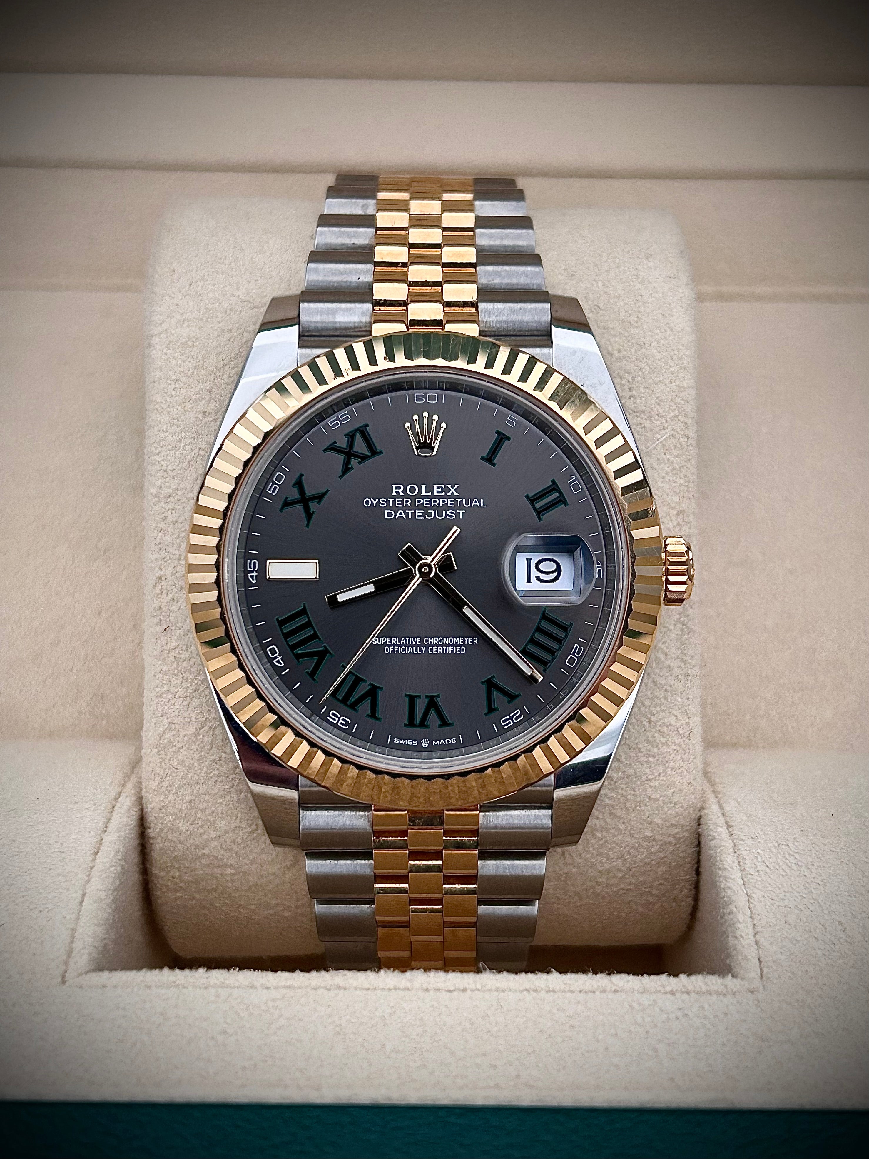 2021 ROLEX DATEJUST 41, WIMBLEDON DIAL, 126333, FULL SET, INC GST