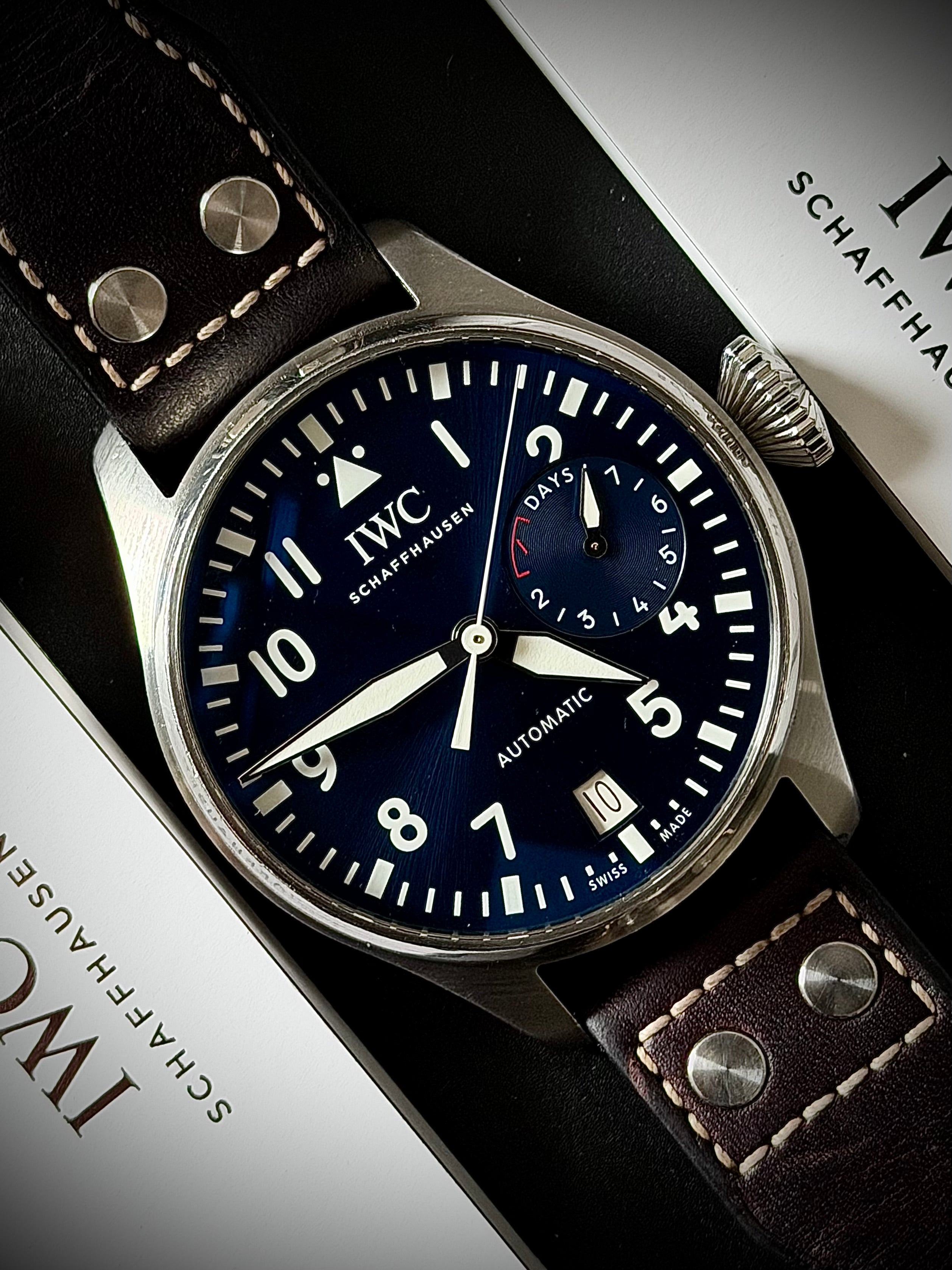 2018 IWC BIG PILOT 46, “LE PETIT PRINCE”, IW501002, BLUE DIAL, FULL SET, INC GST