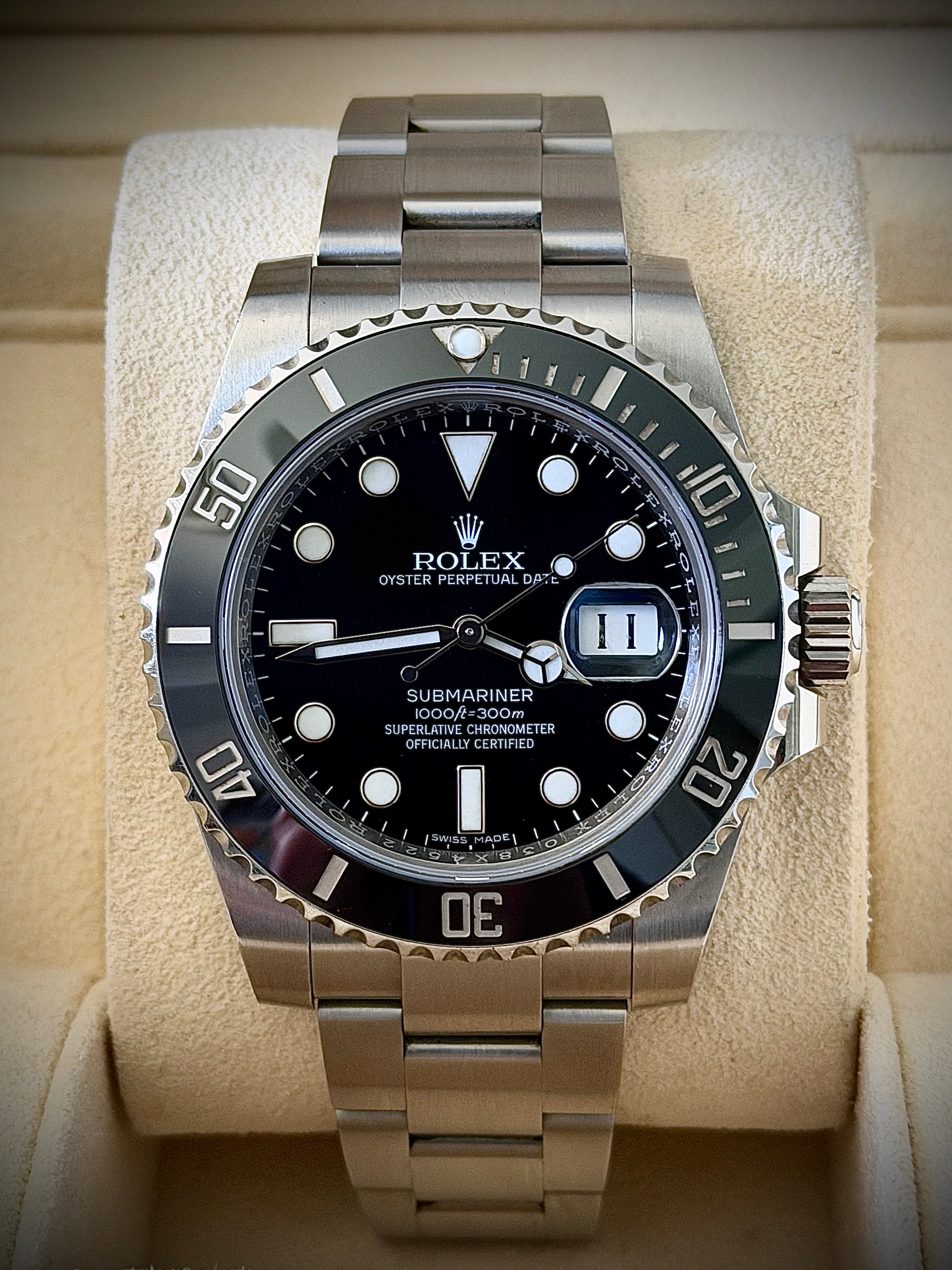 2016 ROLEX SUBMARINER DATE, 116610LN, FULL SET, ORIGINAL AD INVOICE, INC GST
