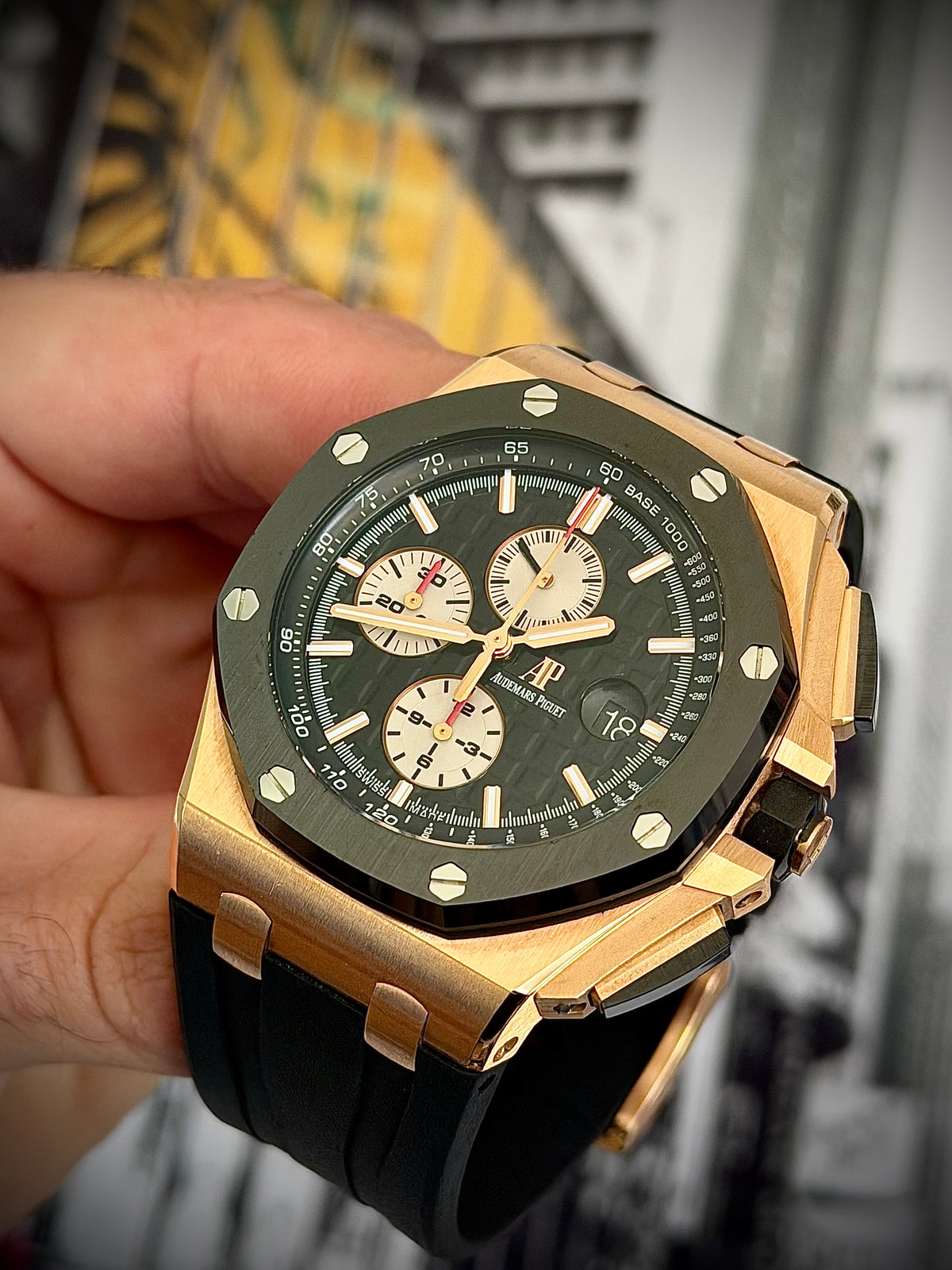 2016 AUDEMARS PIGUET ROYAL OAK OFFSHORE CHRONOGRAPH, 26401RO.OO.A002CA.02, 18CT ROSE GOLD, FULL SET, EXCELLENT CONDITION, INC GST