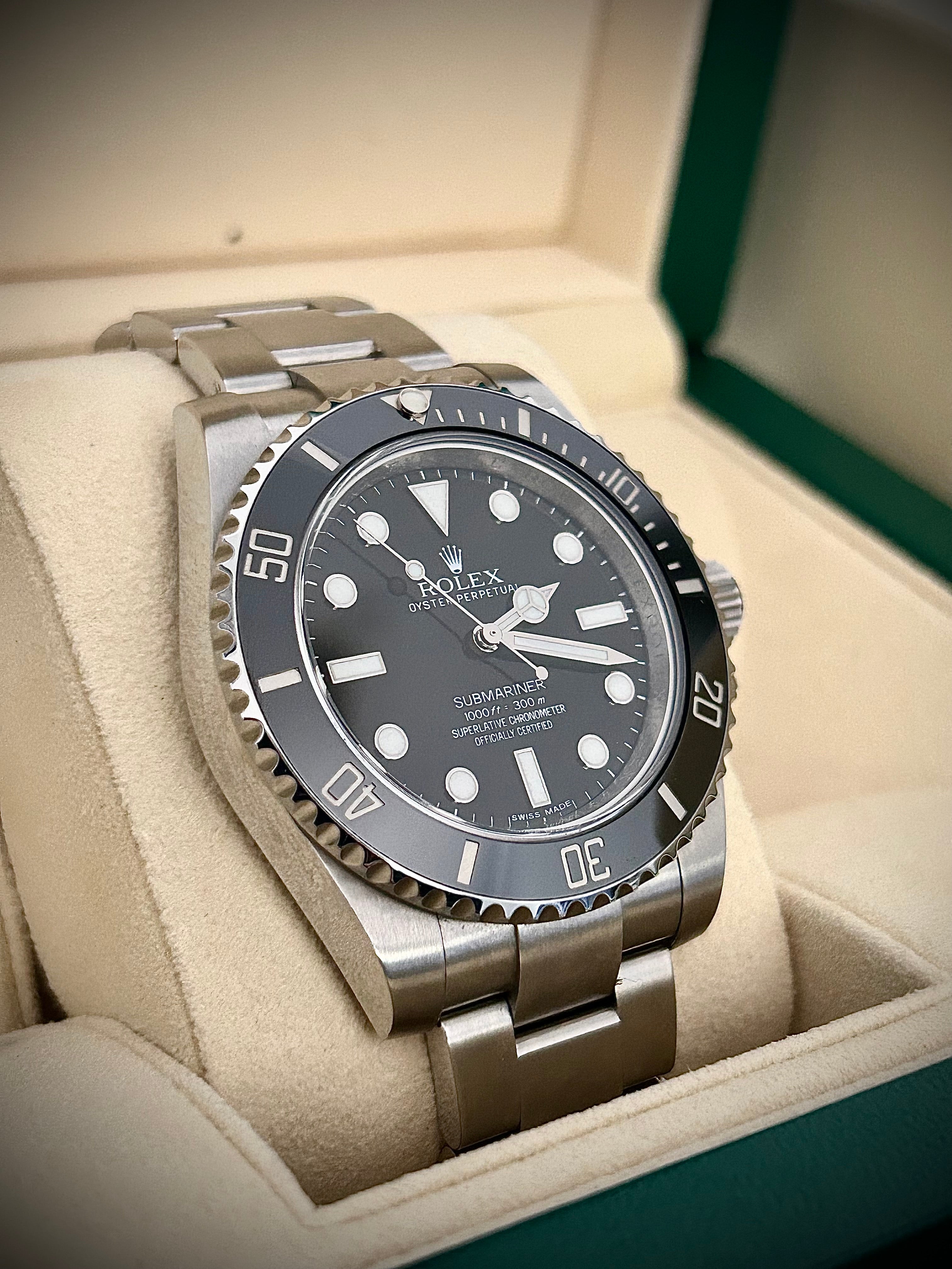 2014 ROLEX SUBMARINER NO DATE, 114060, FULL SET, INC GST