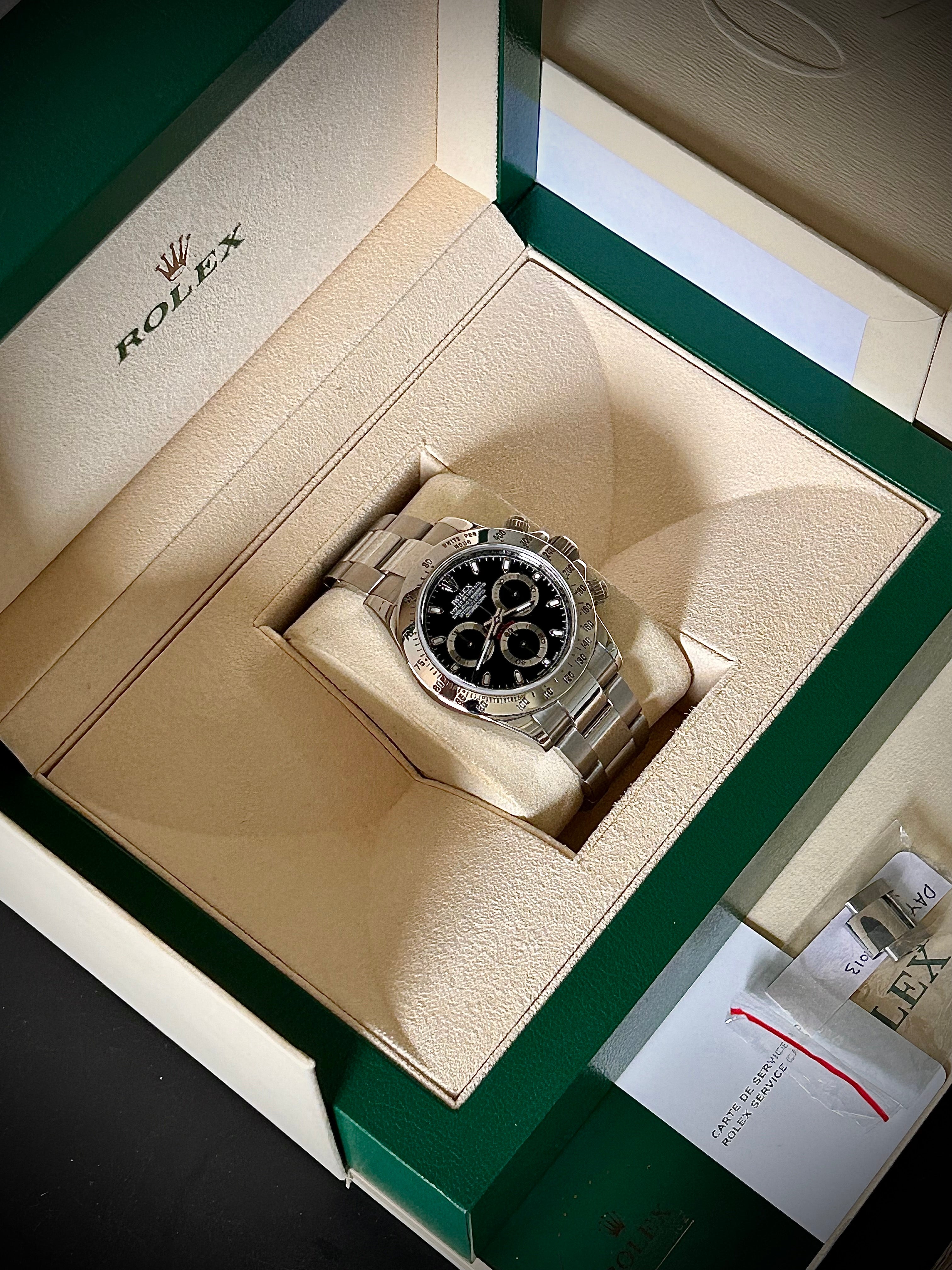 2015 ROLEX COSMOGRAPH DAYTONA, 116520 APH DIAL, BOX AND 2024 RSC, INC GST