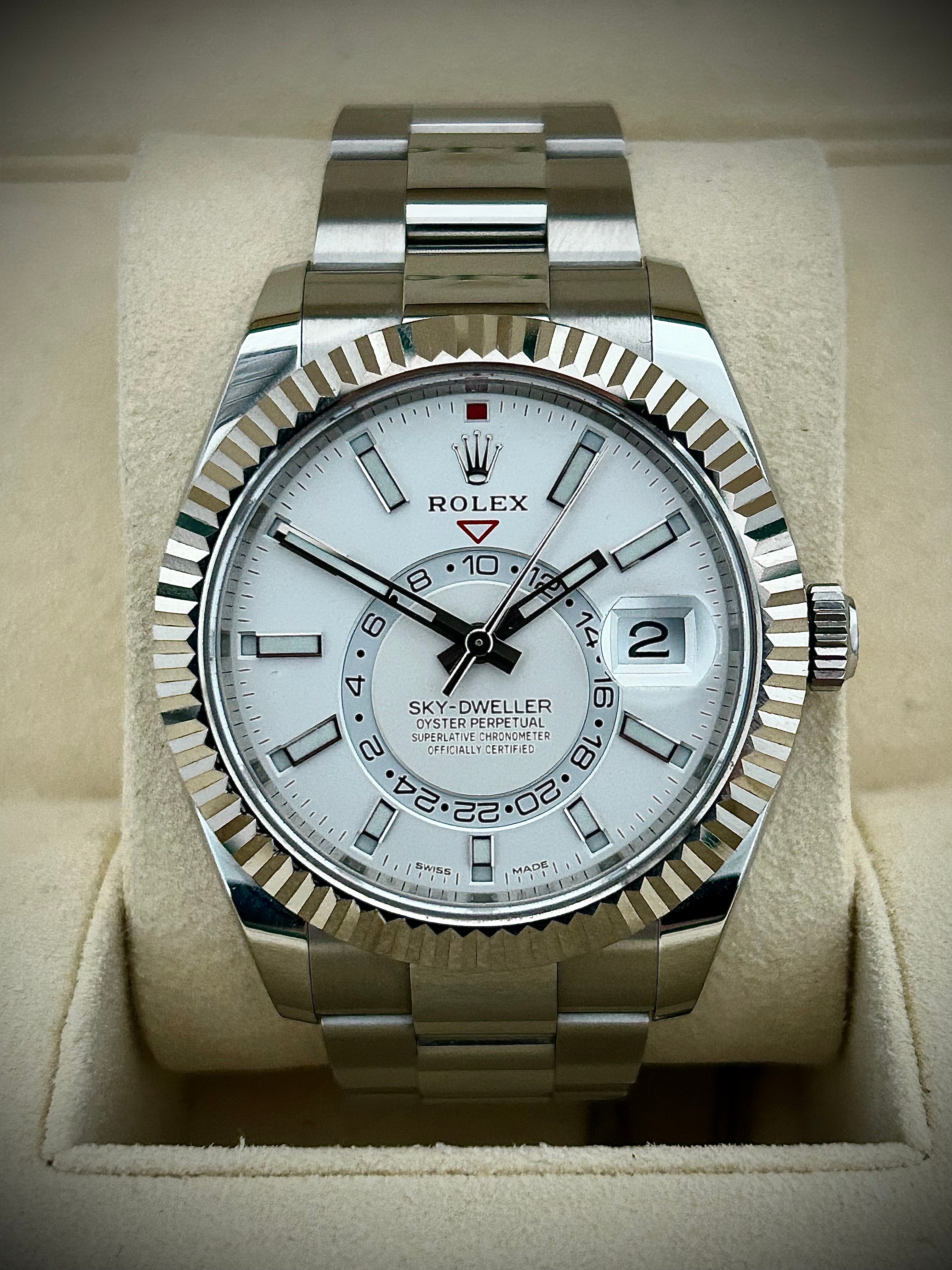 2020 ROLEX SKY DWELLER, WHITE DIAL, 326934, FULL SET, INC GST