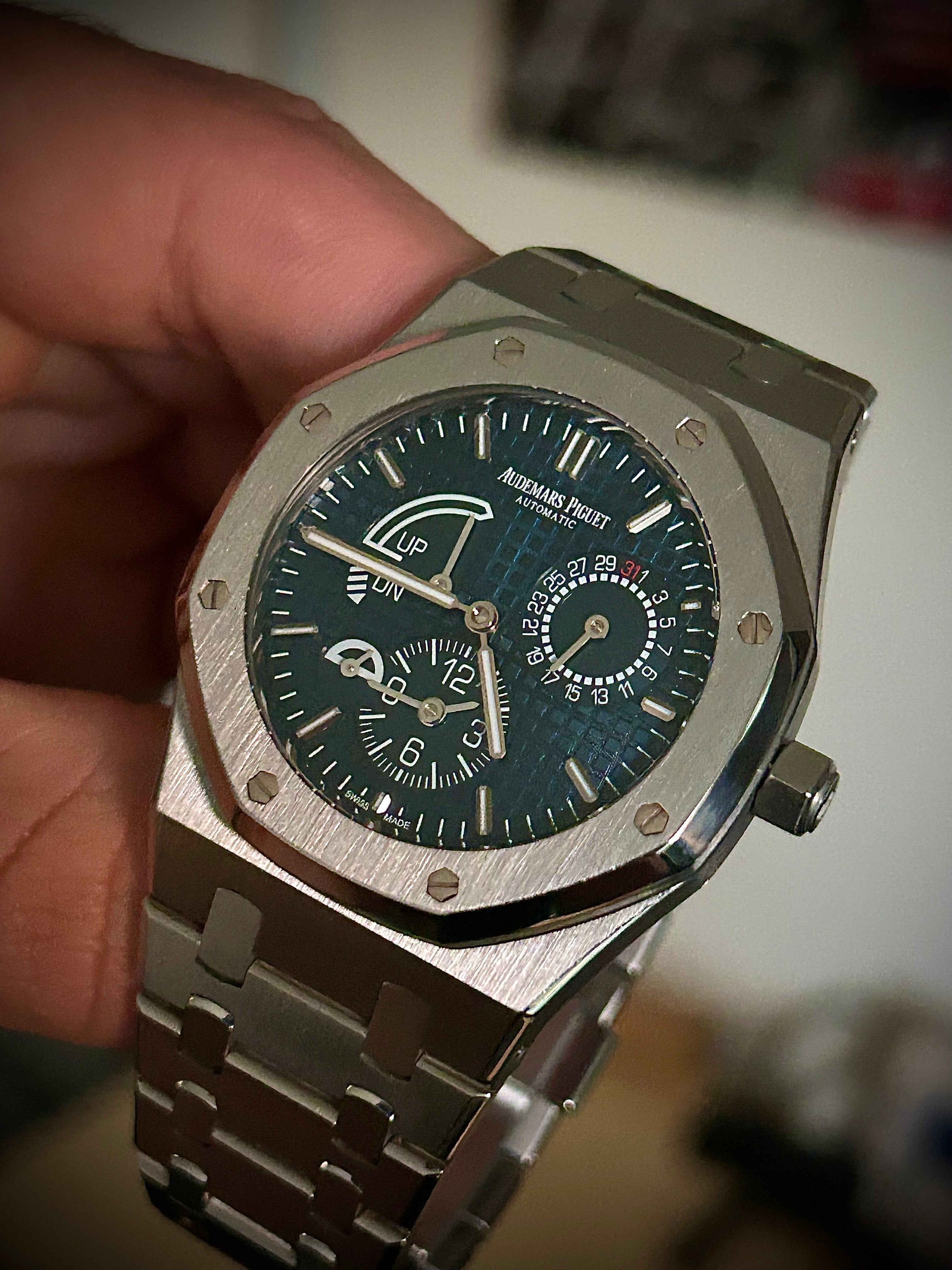 2017 AUDEMARS PIGUET ROYAL OAK DUAL TIME, BLUE DIAL, 26120ST, FULL SET, INC GST