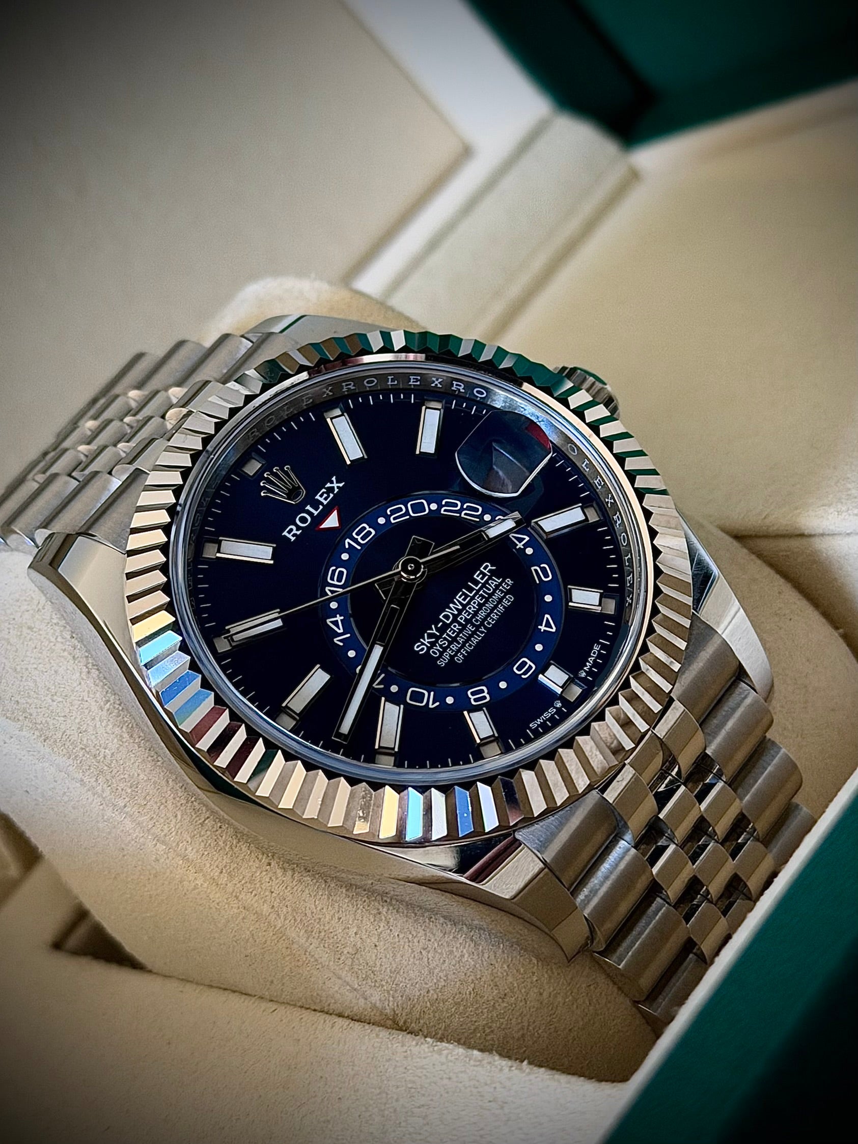 2026 ROLEX SKY DWELLER, BLUE DIAL, JUBILEE, 336934, FULL SET, INC GST