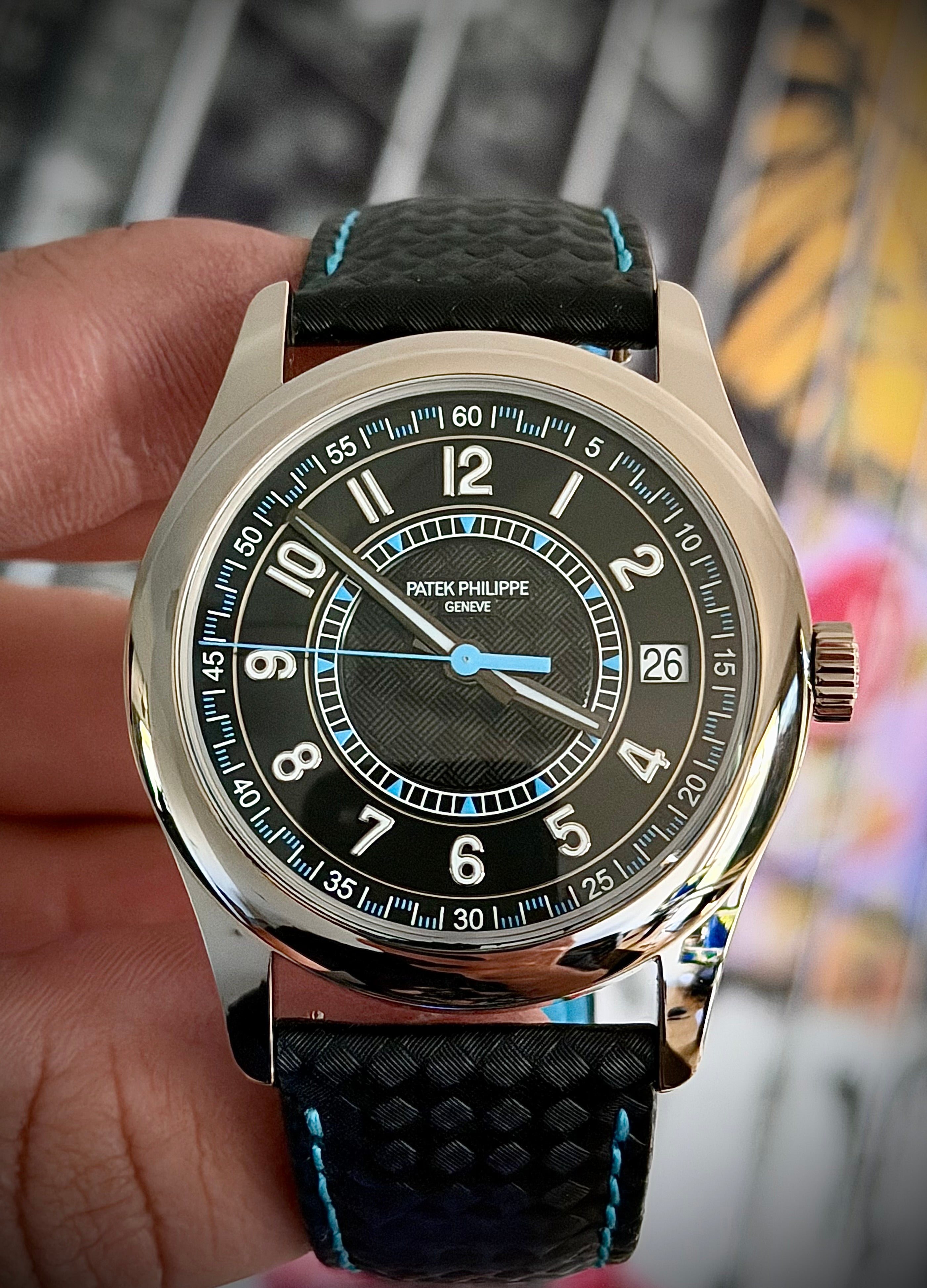 2024 PATEK PHILIPPE CALATRAVA, 6007G-011, BLACK & BLUE, FULL SET, INC GST