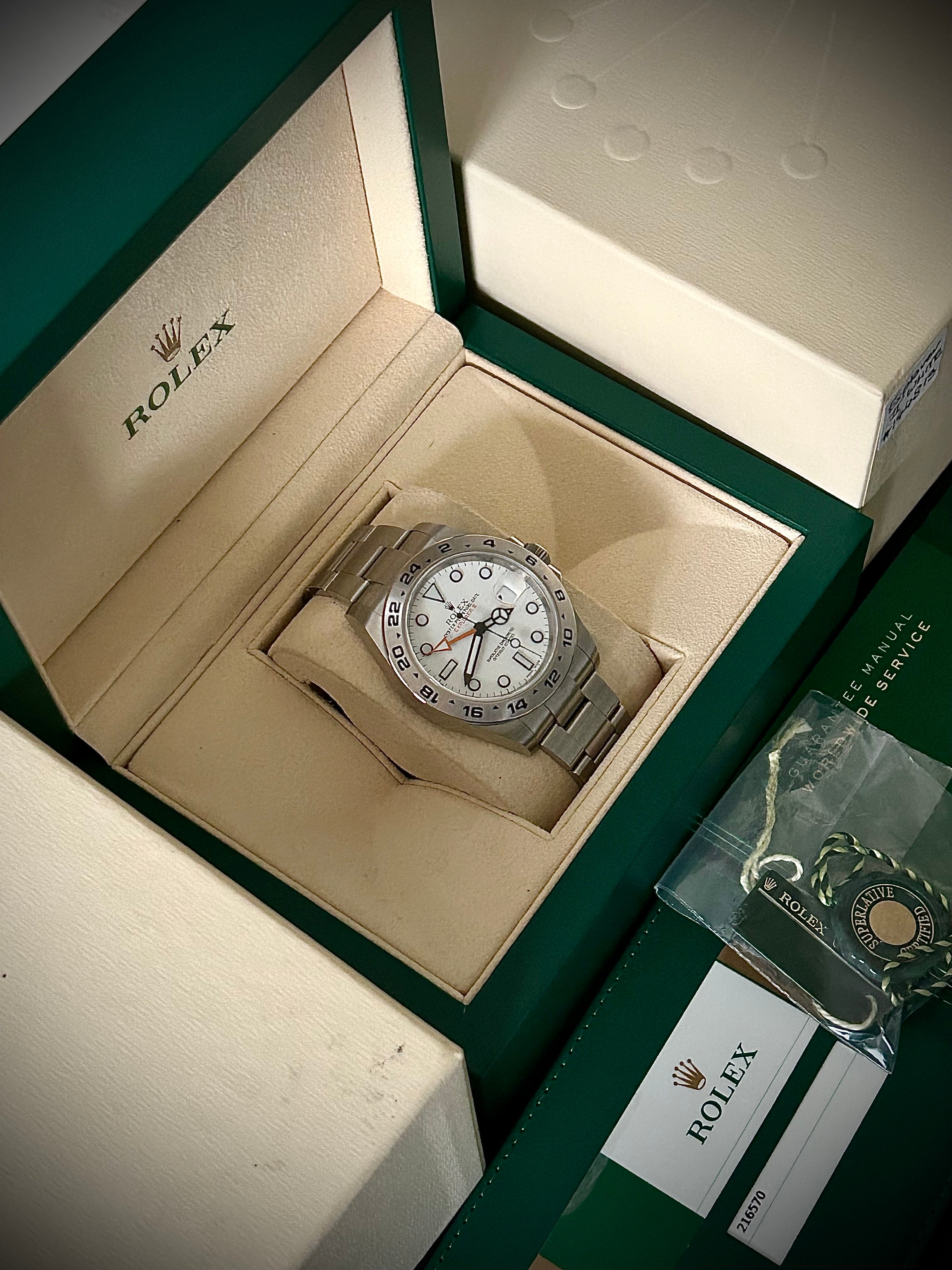 2016 ROLEX EXPLORER II, 216570, FULL SET, INC GST