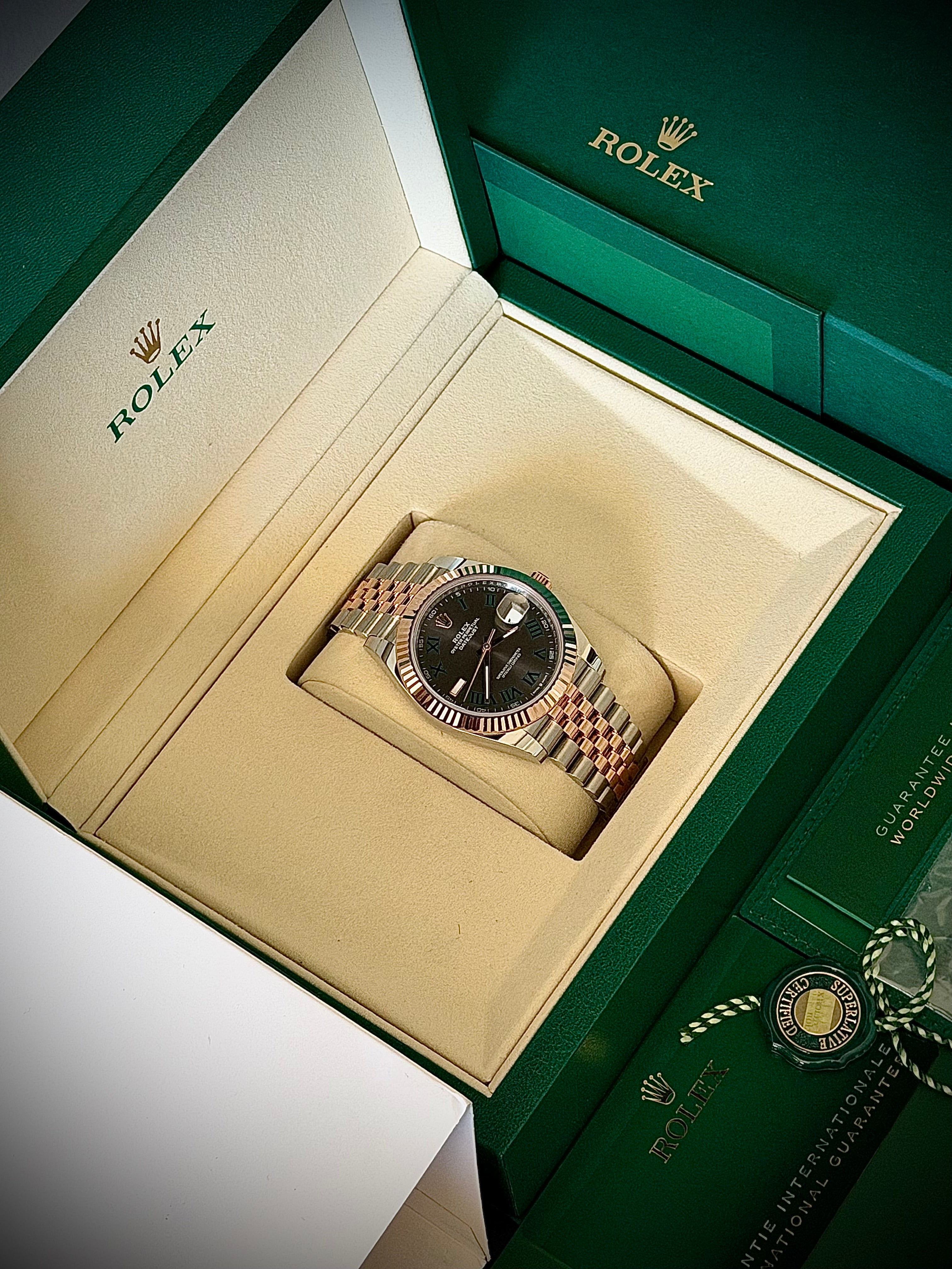 2025 ROLEX DATEJUST 41, WIMBLEDON, 126331, FULL SET, INC GST