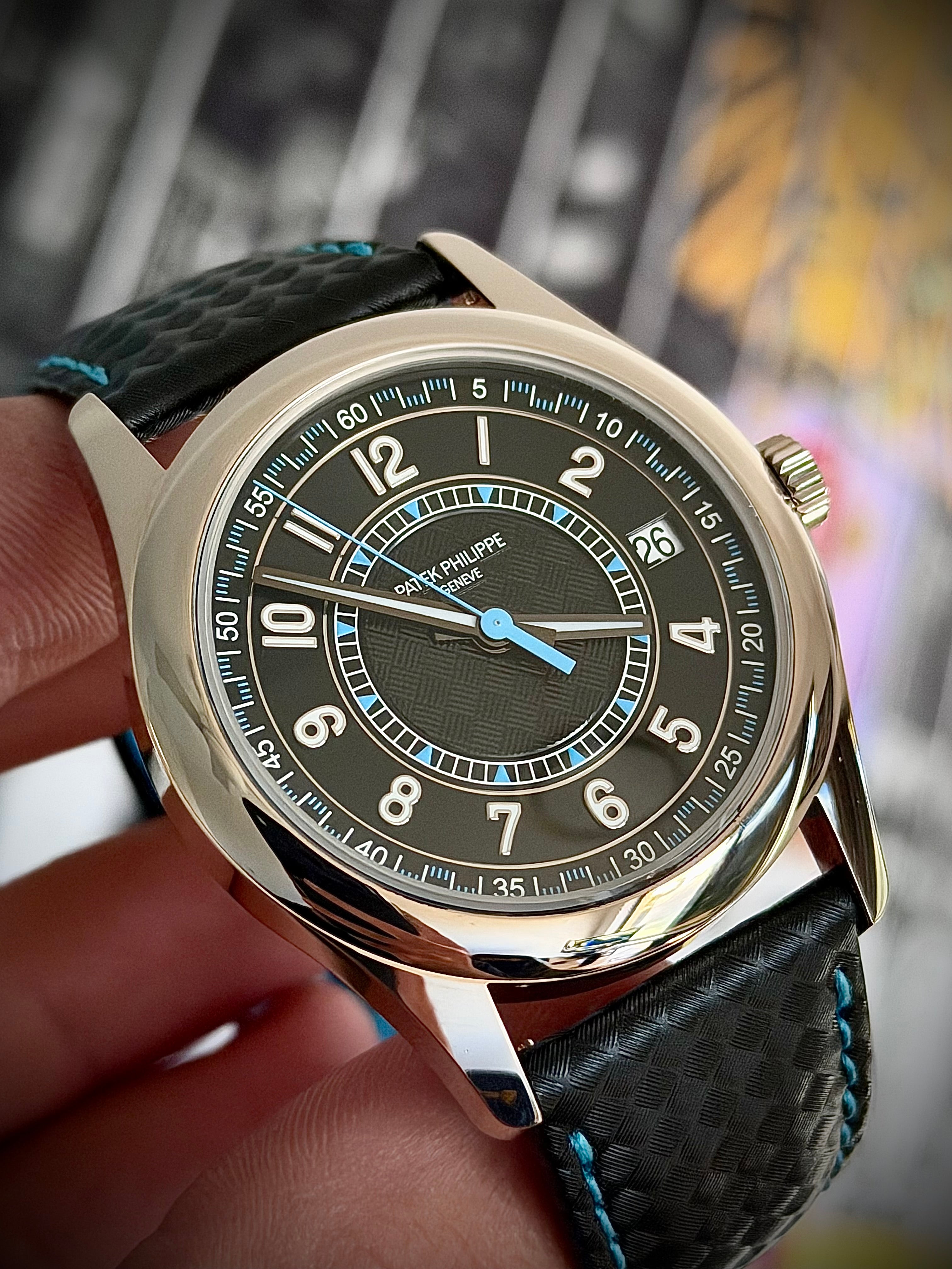 2024 PATEK PHILIPPE CALATRAVA, 6007G-011, BLACK & BLUE, FULL SET, INC GST