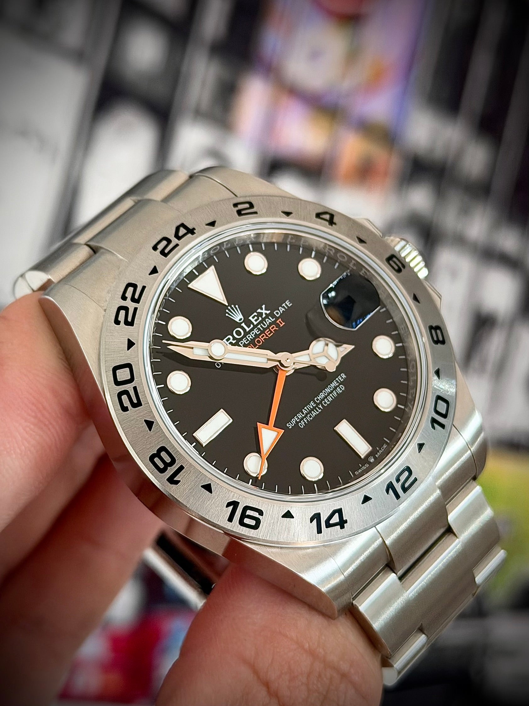 2025 ROLEX EXPLORER II BLACK DIAL, 226570, FULL SET, INC GST