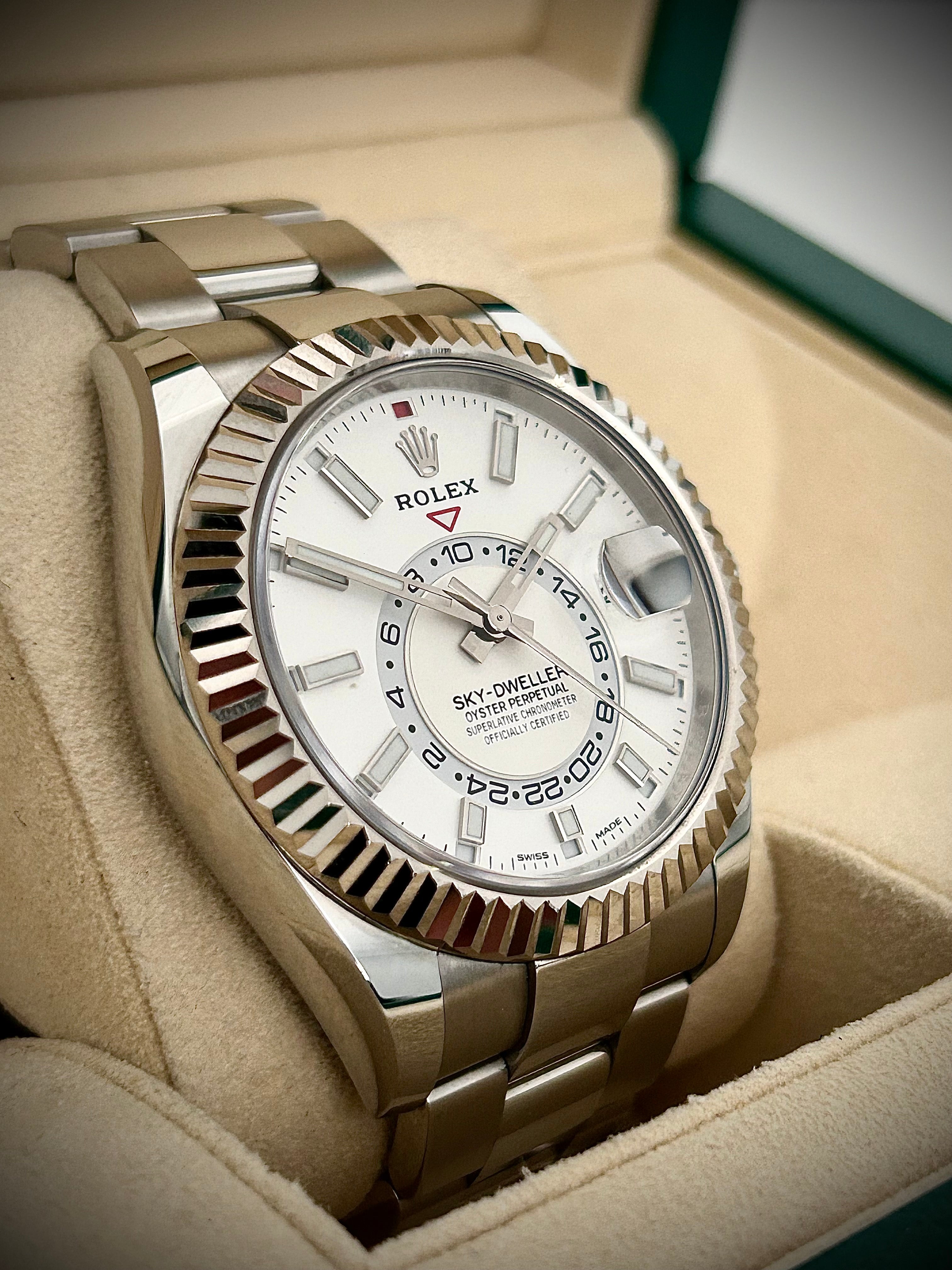 2020 ROLEX SKY DWELLER, WHITE DIAL, 326934, FULL SET, INC GST