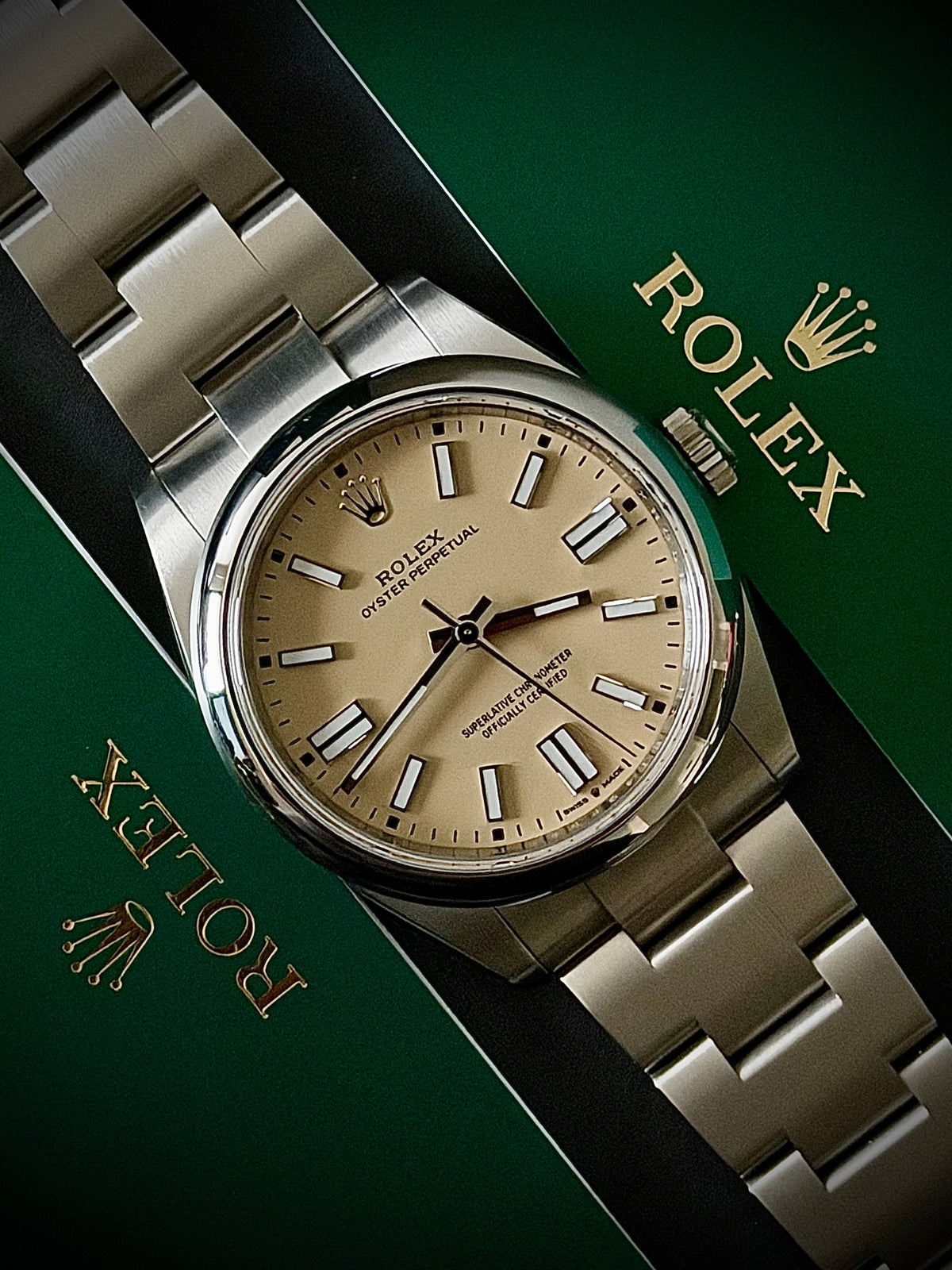 2026 ROLEX OYSTER PERPETUAL 41, 134300, BEIGE DIAL, AS NEW, FULL SET, INC GST