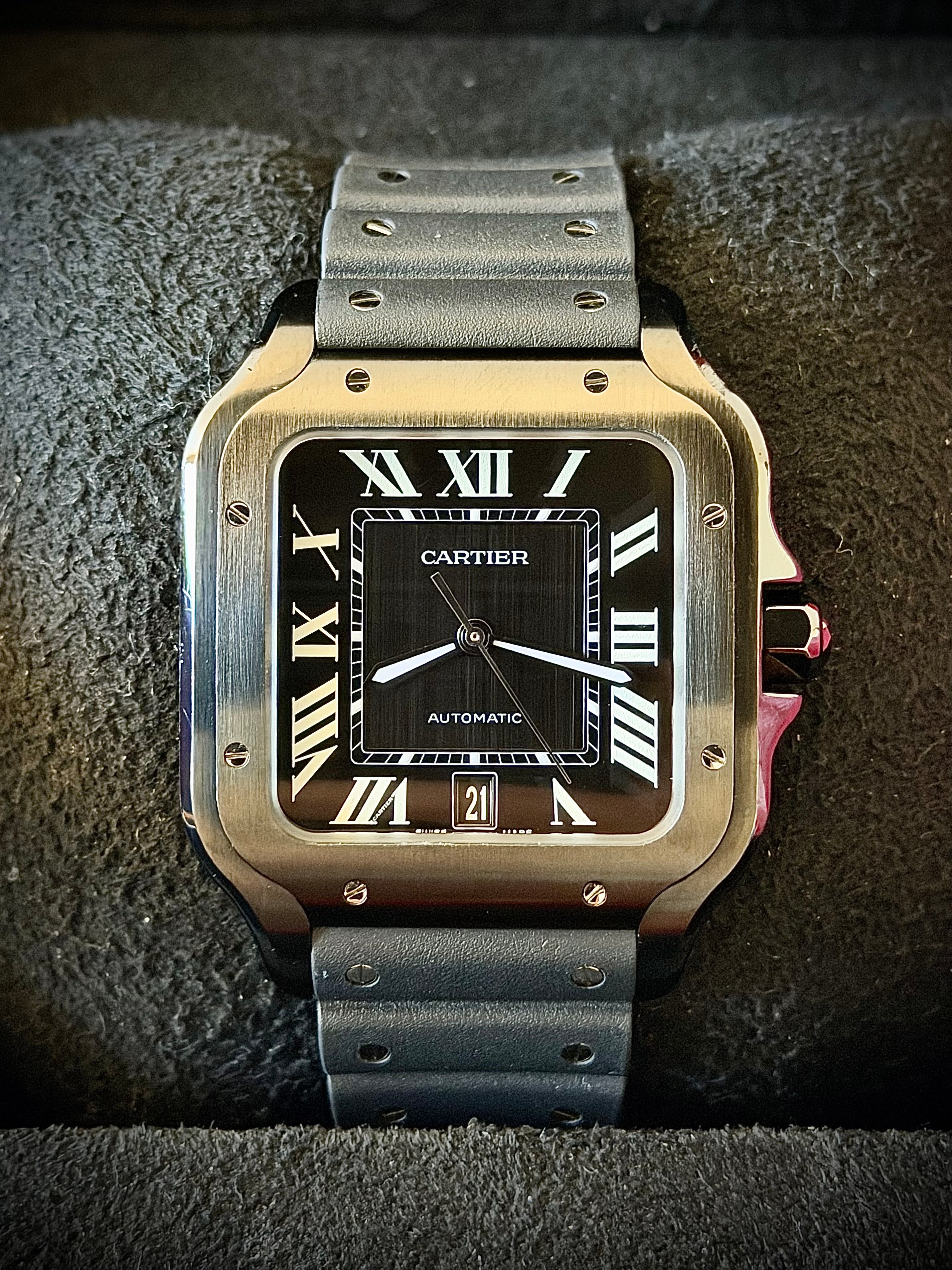 2020 CARTIER SANTOS LARGE ADLC, WSSA0039, FULL SET, INC GST