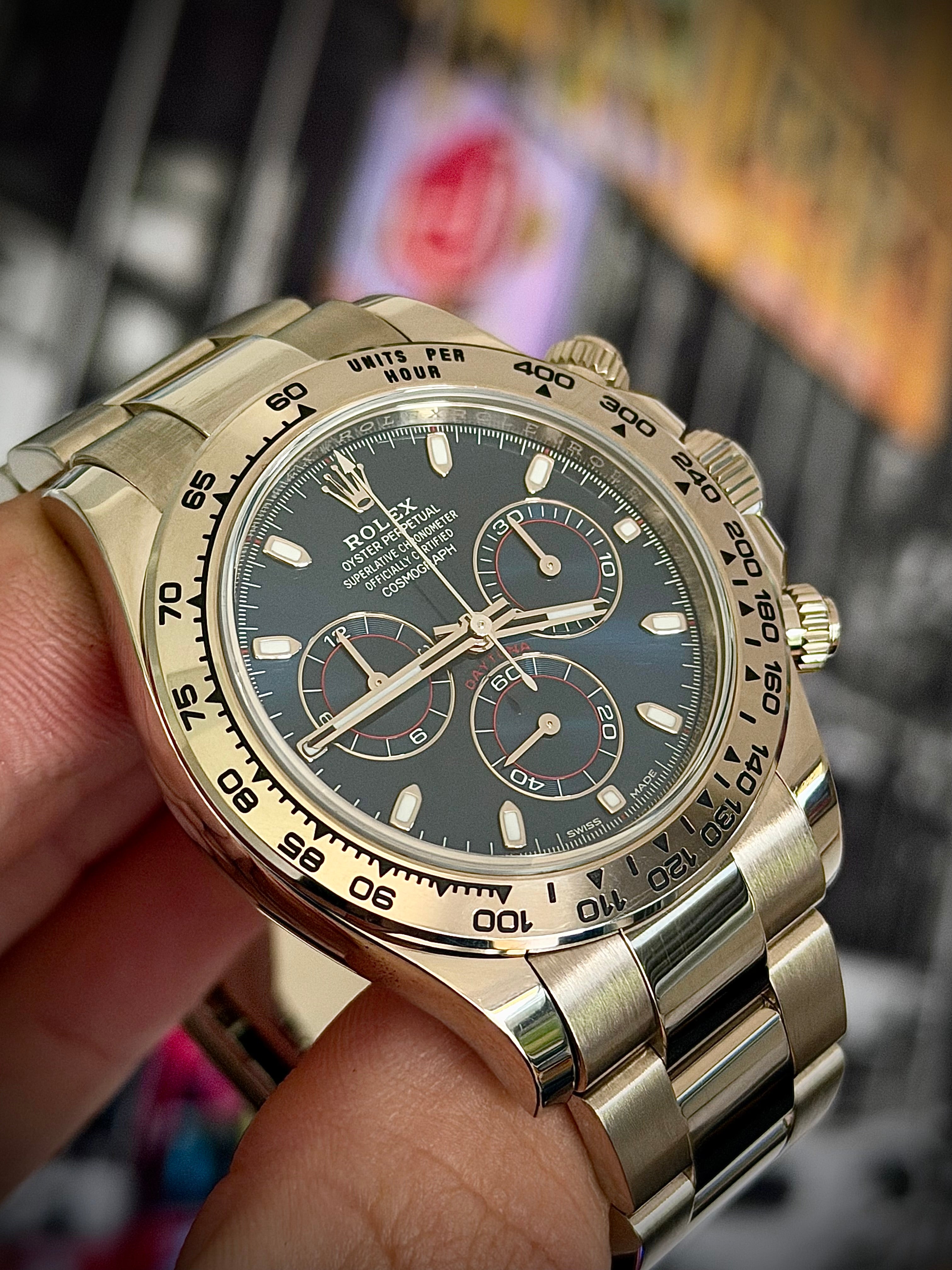 2017 ROLEX COSMOGRAPH DAYTONA “JOHN MAYER”, 116509, BLUE DIAL, BOX & PAPERS, INC GST