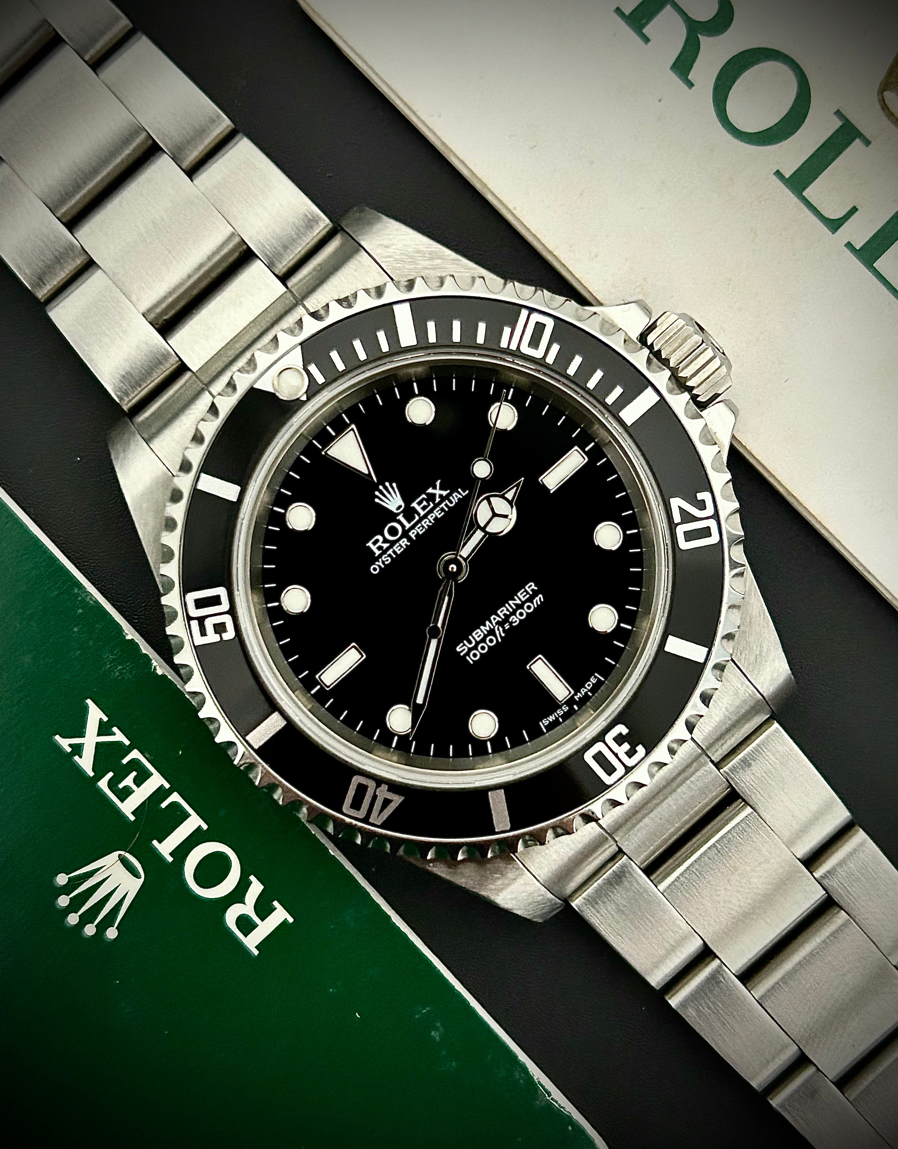 2006 ROLEX SUBMARINER TWO-LINER 14060M, FULL SET, INC GST