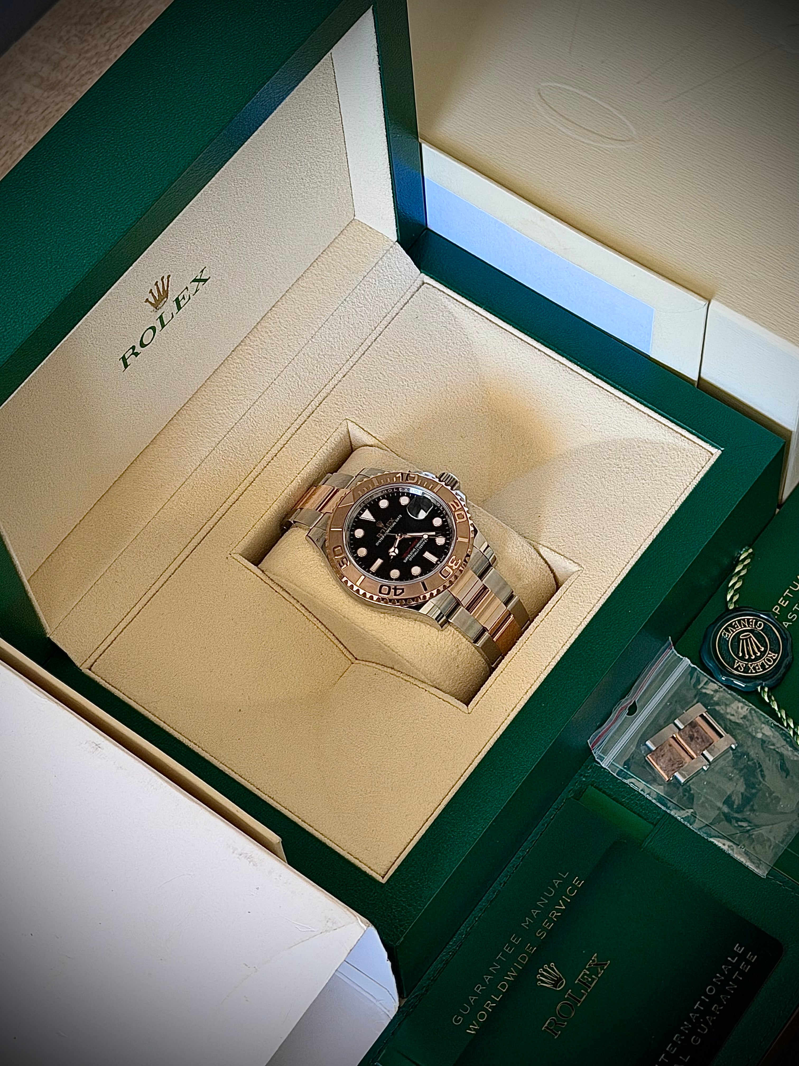 2022 ROLEX YACHT-MASTER 40, ROSE GOLD, 126621, FULL SET