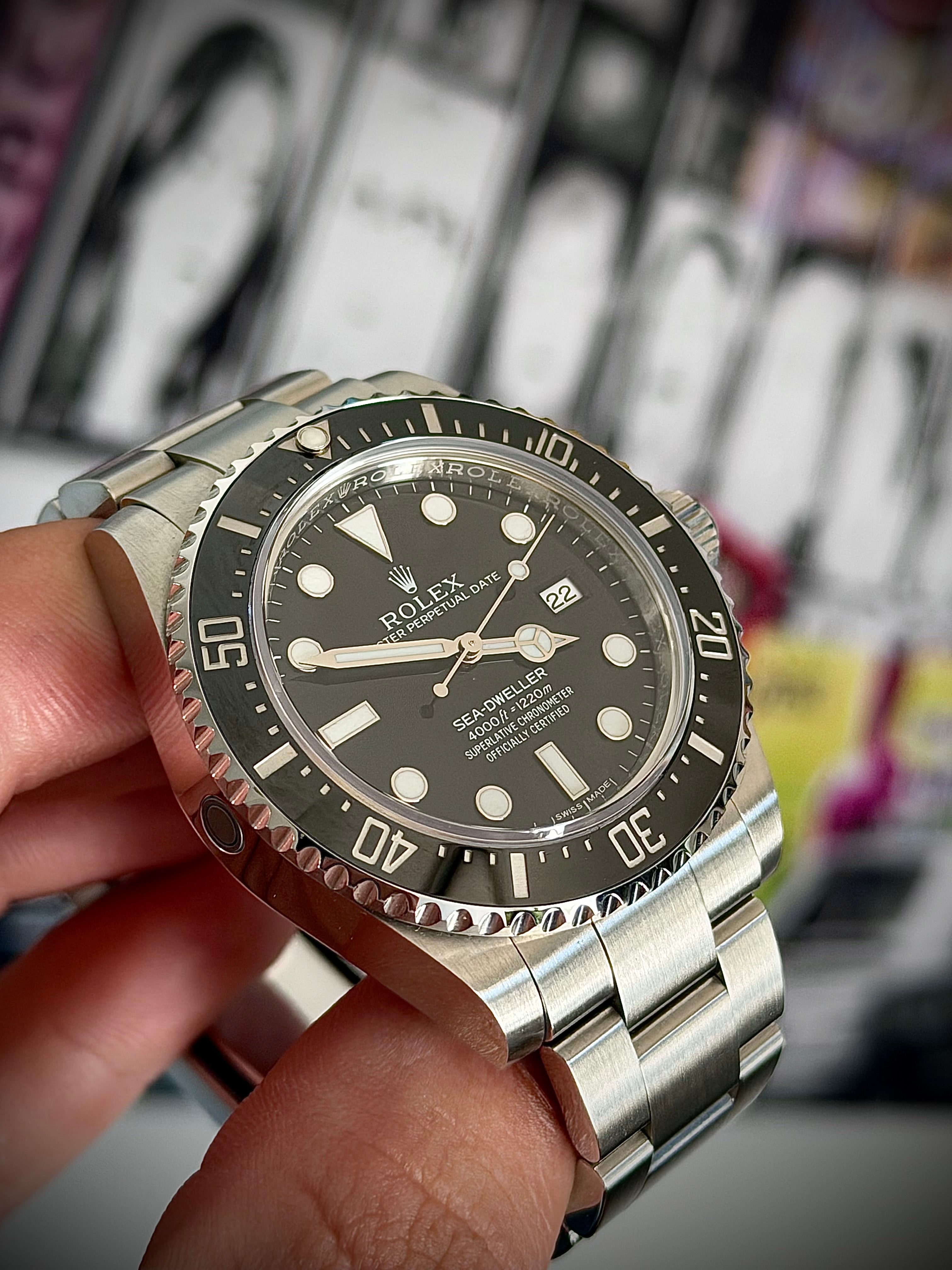 2014 ROLEX SEA-DWELLER 4000, 116600, FULL SET, WITH RSC, INC GST