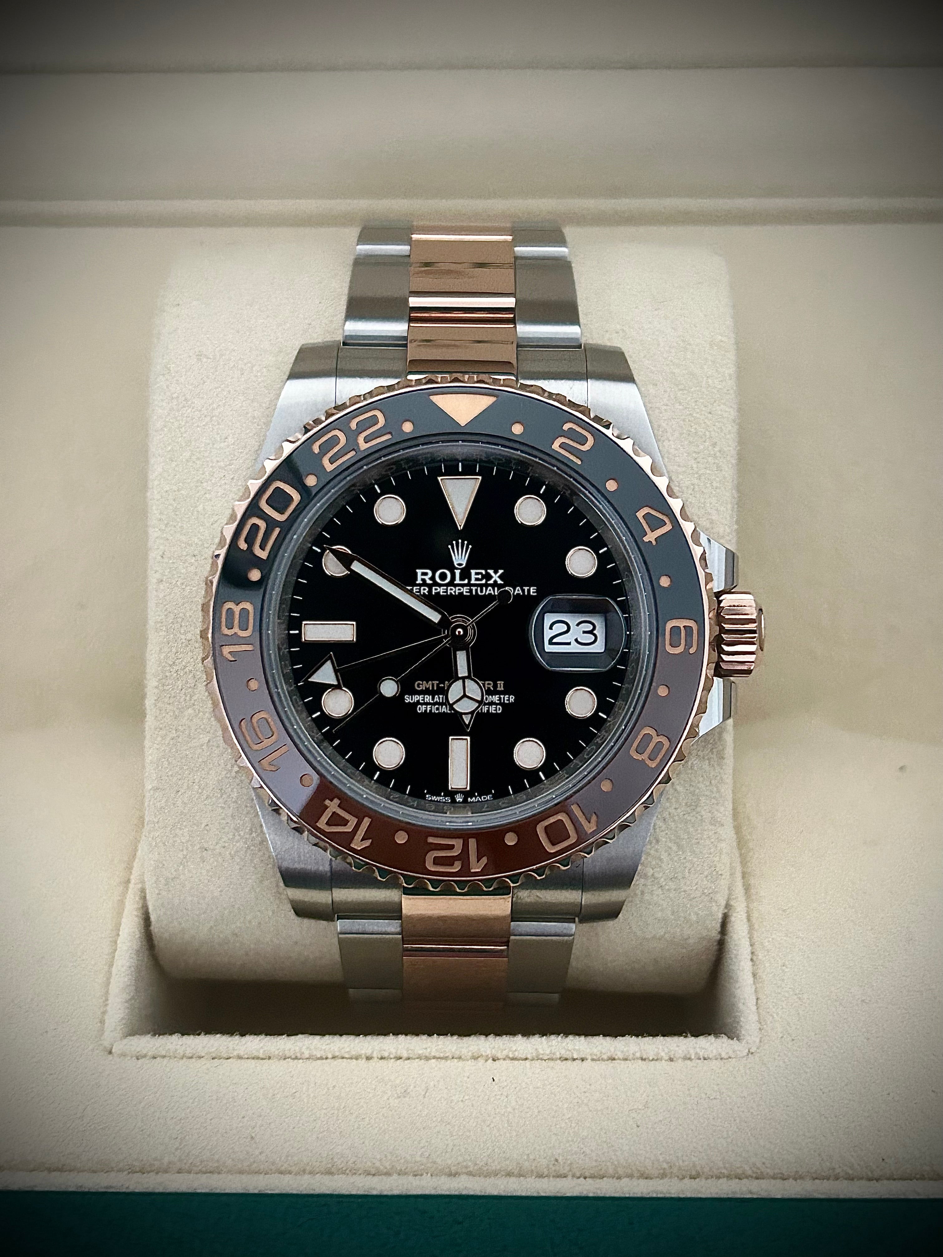 2020 ROLEX GMT MASTER II, ROOTBEER, 126711CHNR, FULL SET, INC GST