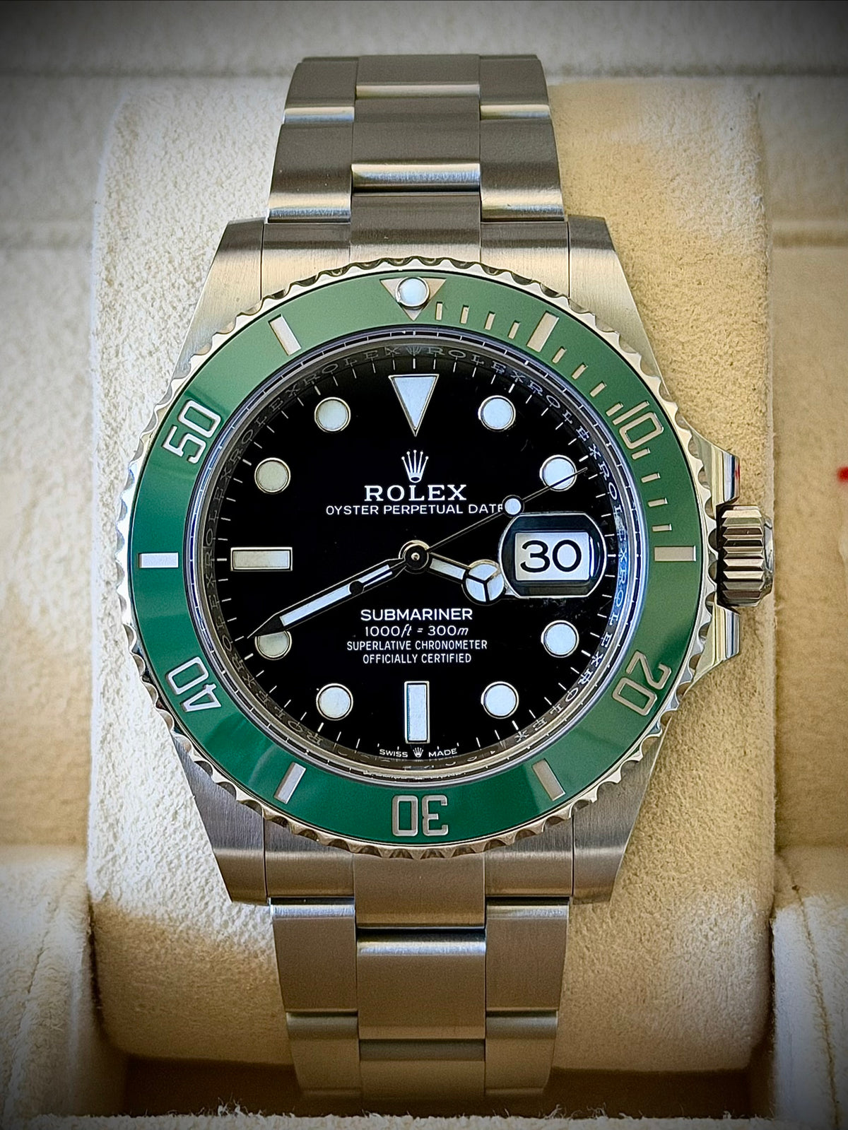 2022 ROLEX SUBMARINER DATE “STARBUCKS”, 126610LV, BOX & PAPERS, MK1 BEZEL, LOCAL STOCK, INC GST