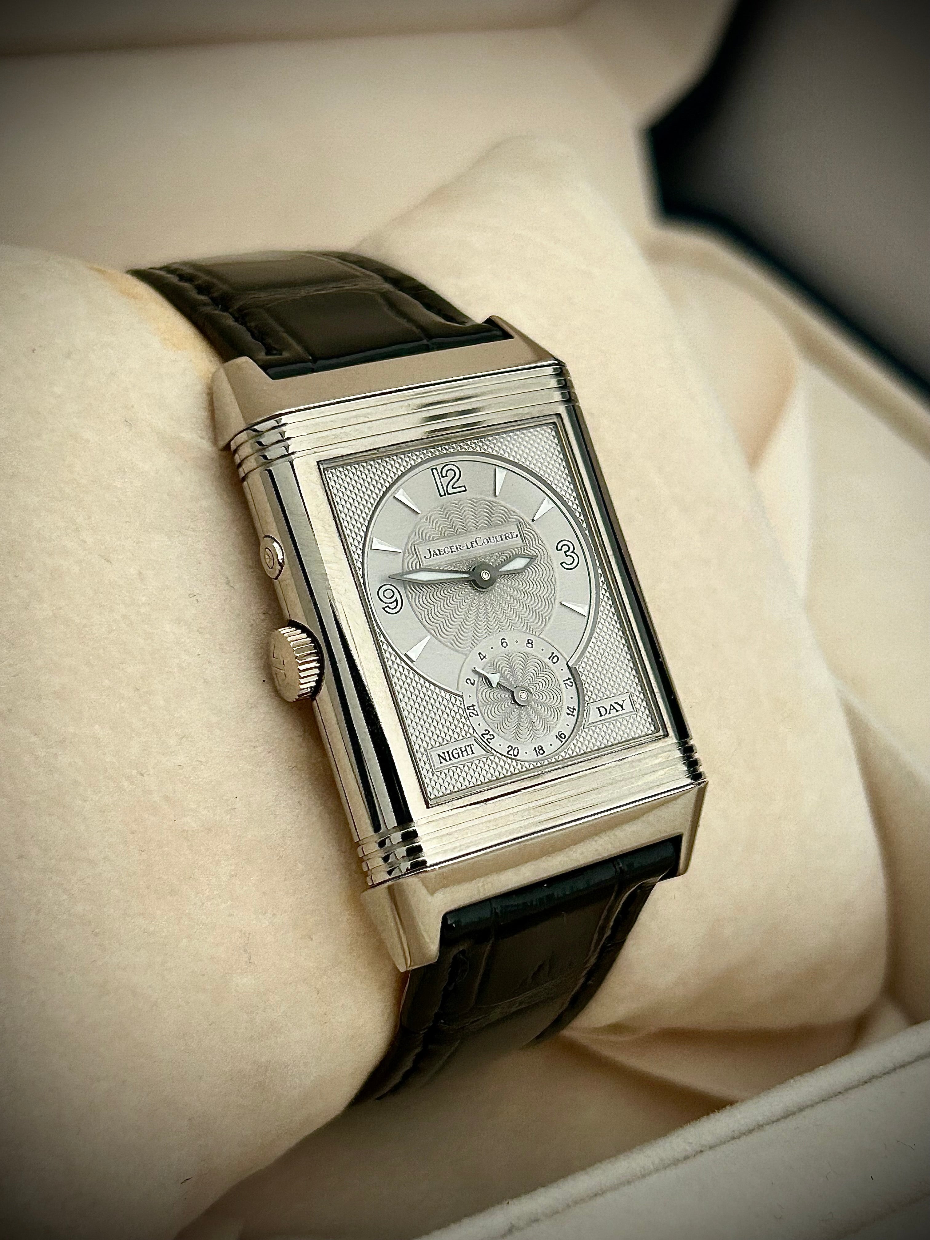 2004 JAEGER-LECOULTRE REVERSO DUO FACE, DAY & NIGHT WHITE GOLD, 270.3.54, FULL SET, SERVICED, INC GST