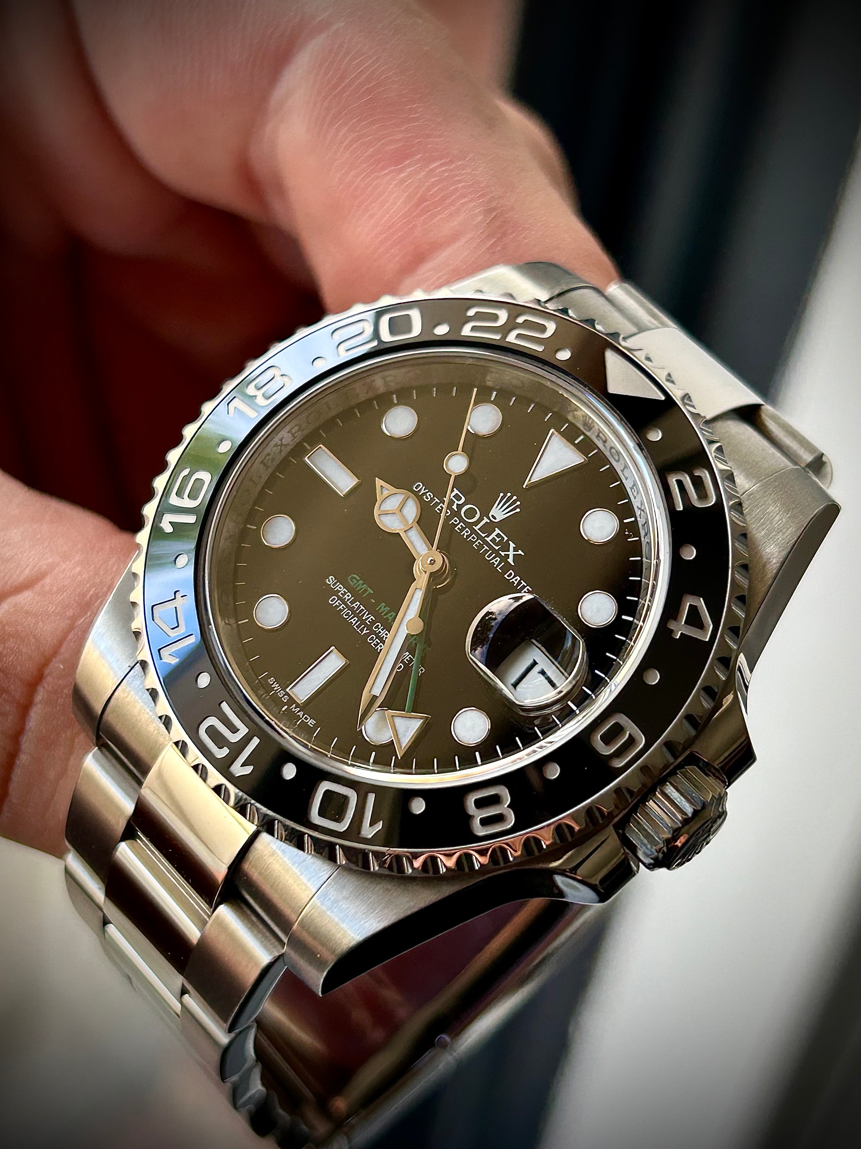 2014 ROLEX GMT MASTER II, 116710LN, FULL SET, INC GST