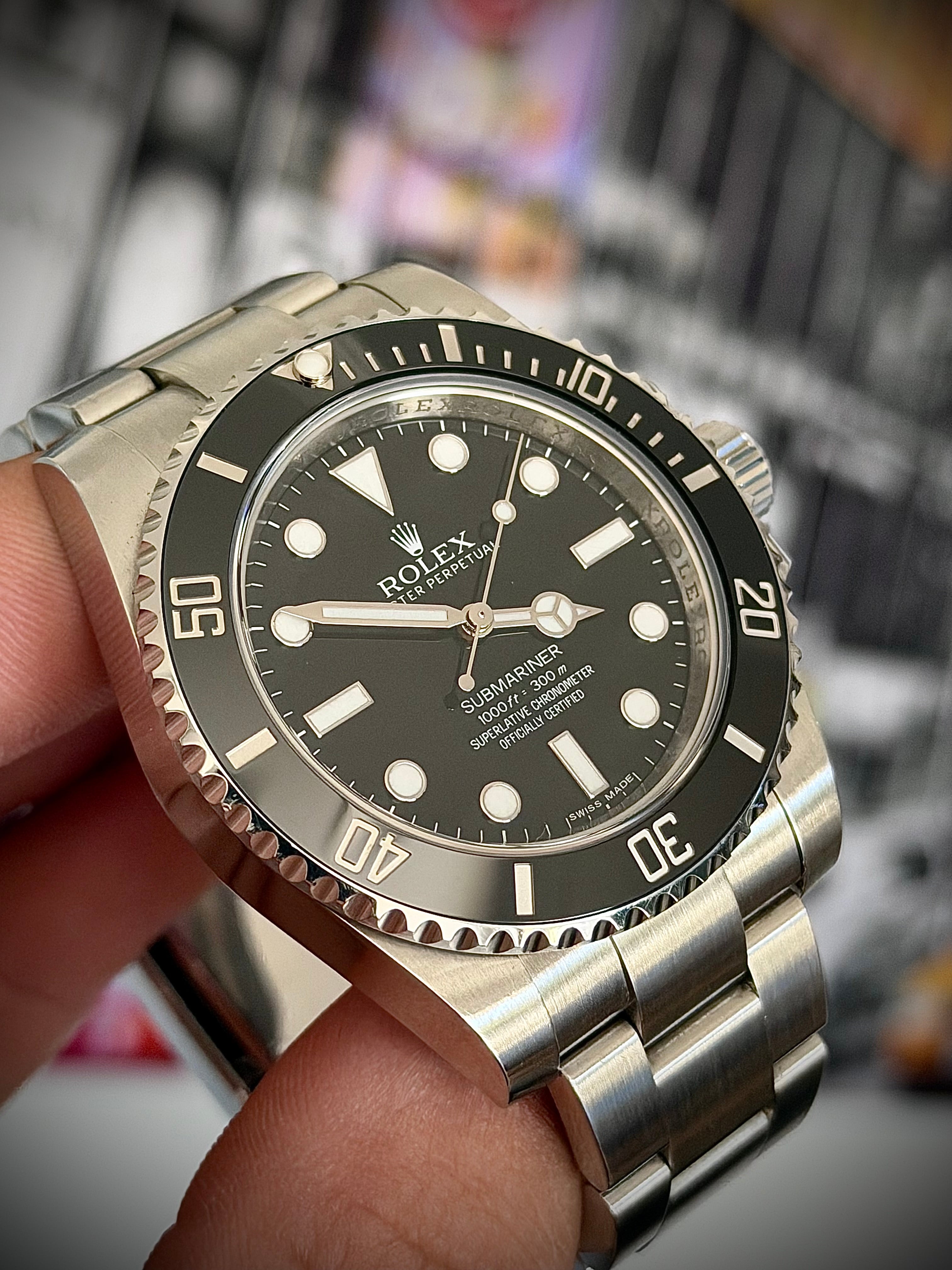 2014 ROLEX SUBMARINER NO DATE, 114060, BOX AND PAPERS, INC GST