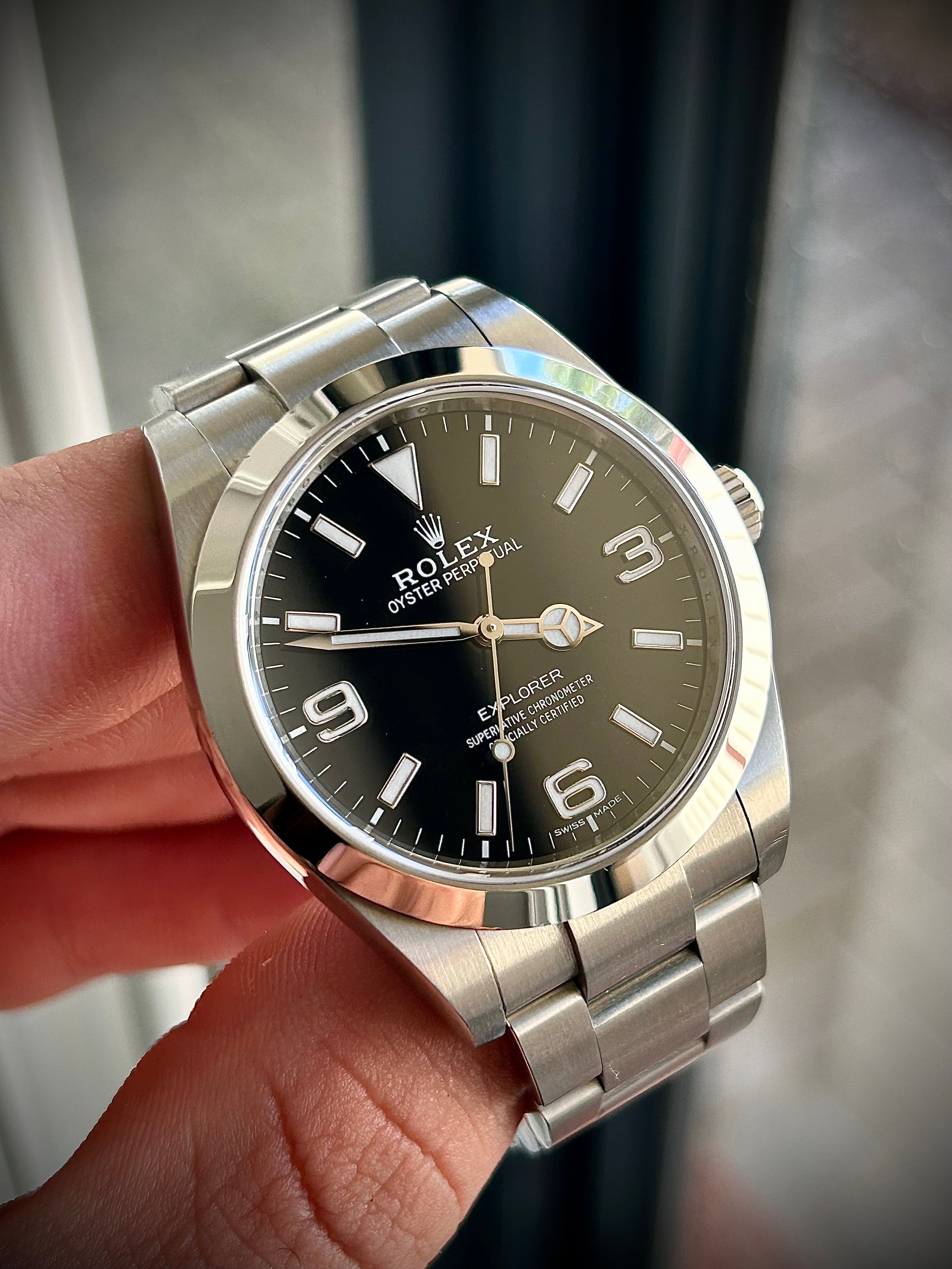 2013 ROLEX EXPLORER 39, 214270, WITH RSC, FULL SET, INC GST