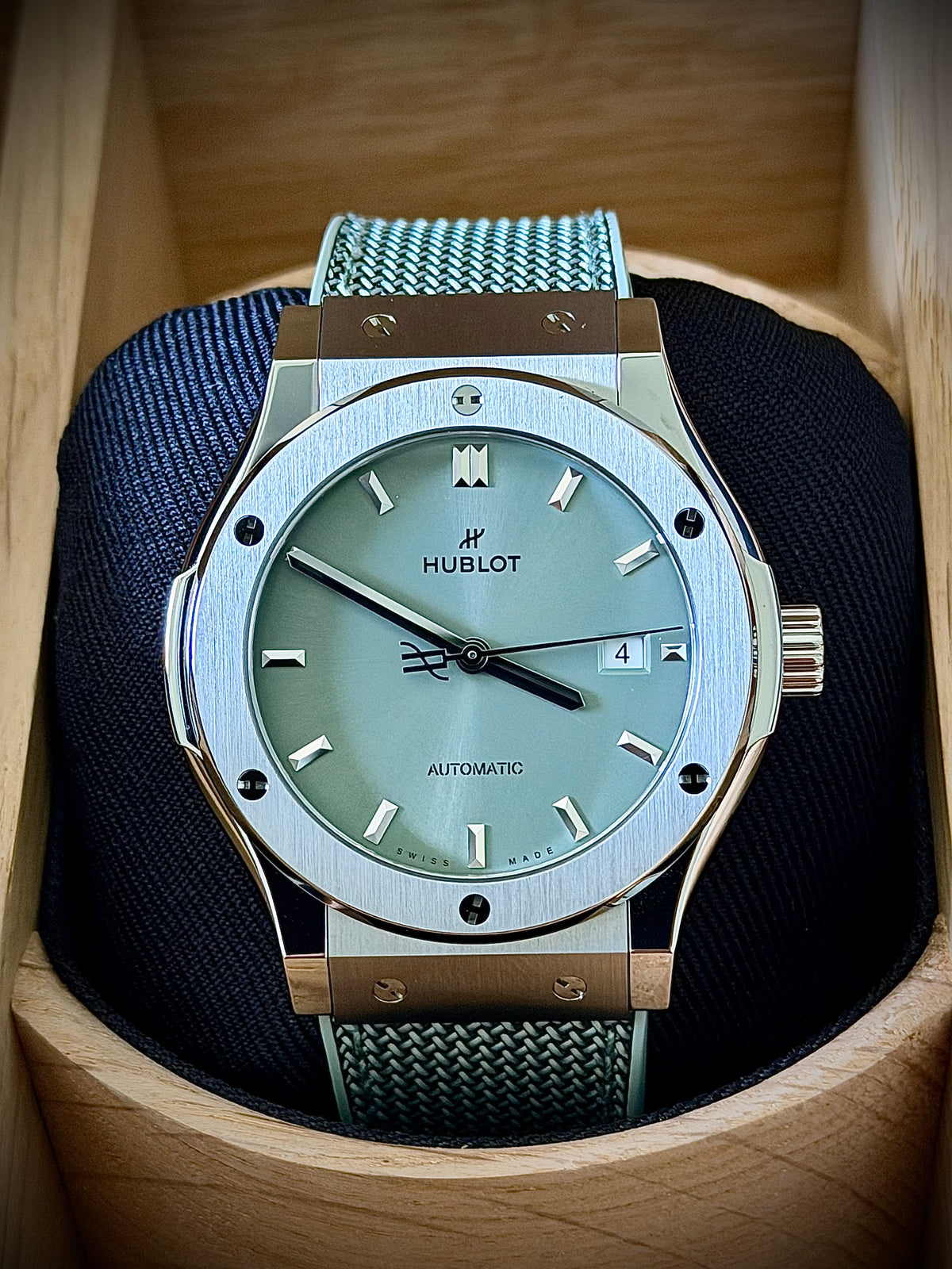 2026 HUBLOT CLASSIC FUSION TITANIUM SAGE GREEN 42MM, 542.NX.891G.NR, NEW RELEASE, FULL SET, INC GST