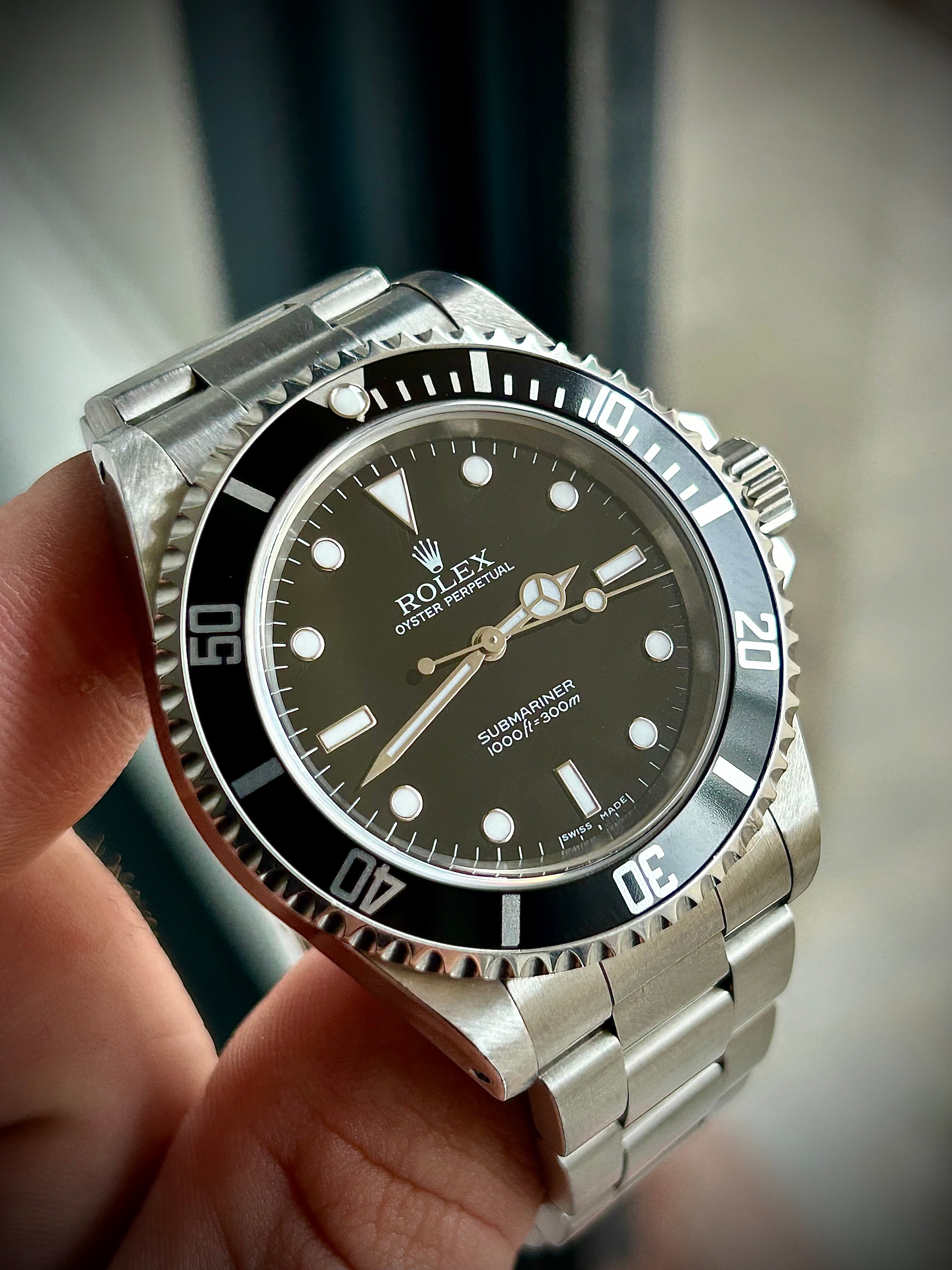 2006 ROLEX SUBMARINER TWO-LINER 14060M, FULL SET, INC GST