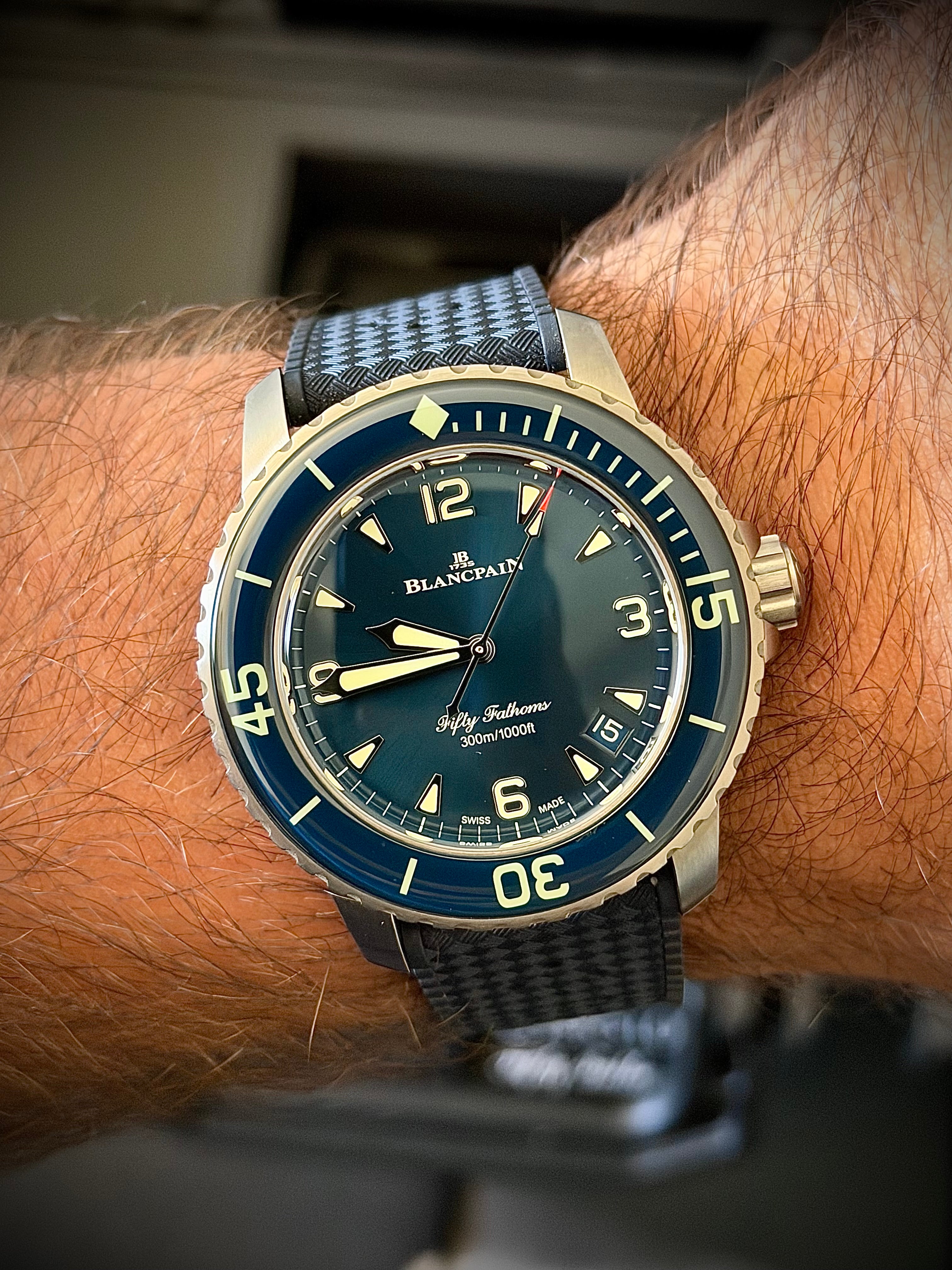 2025 BLANCPAIN FIFTY FATHOMS AUTOMATIQUE, 5010-12B40-O64B, BLUE DIAL, FULL SET, INC GST